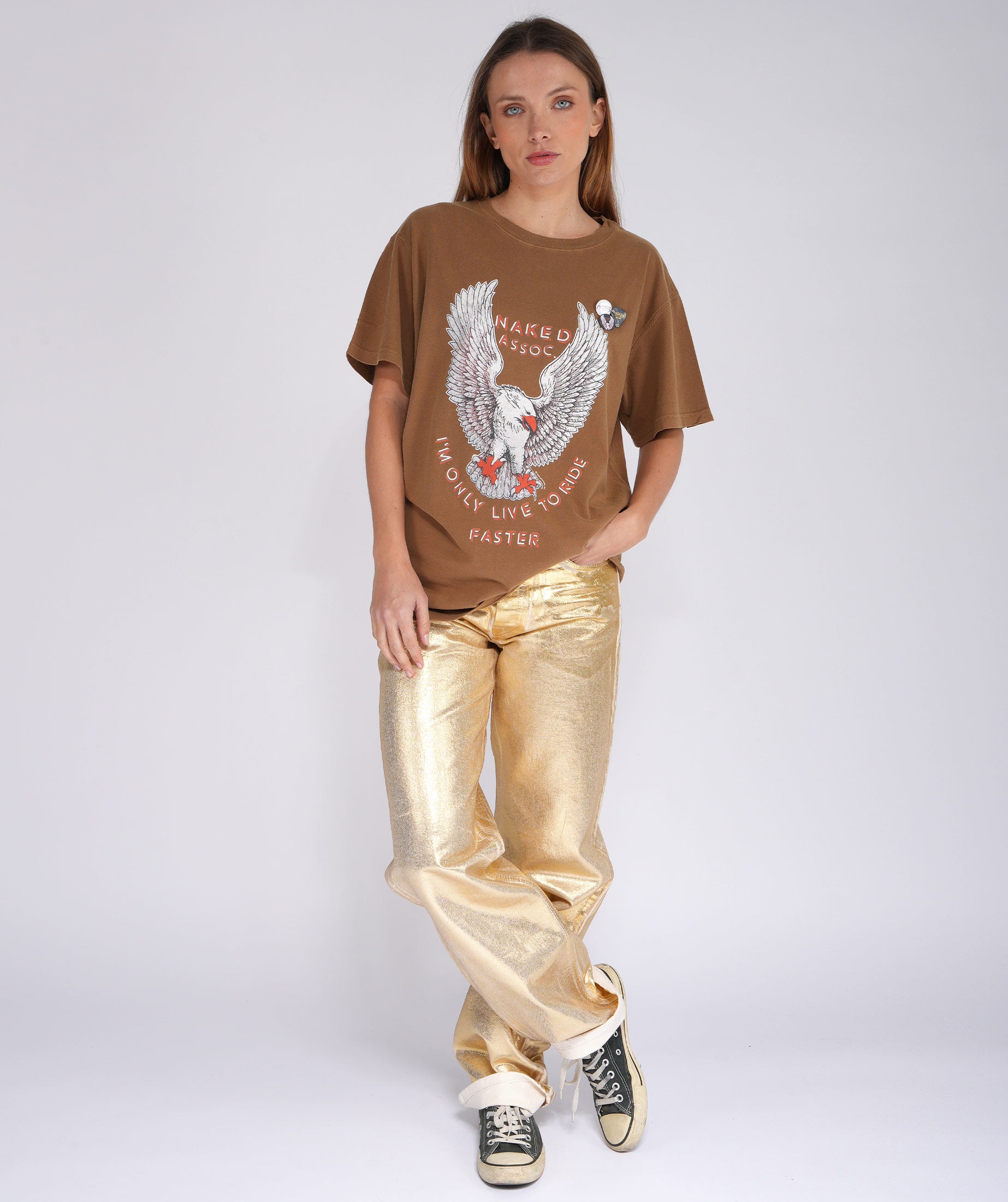 Tee shirt trucker havane "NAKED"