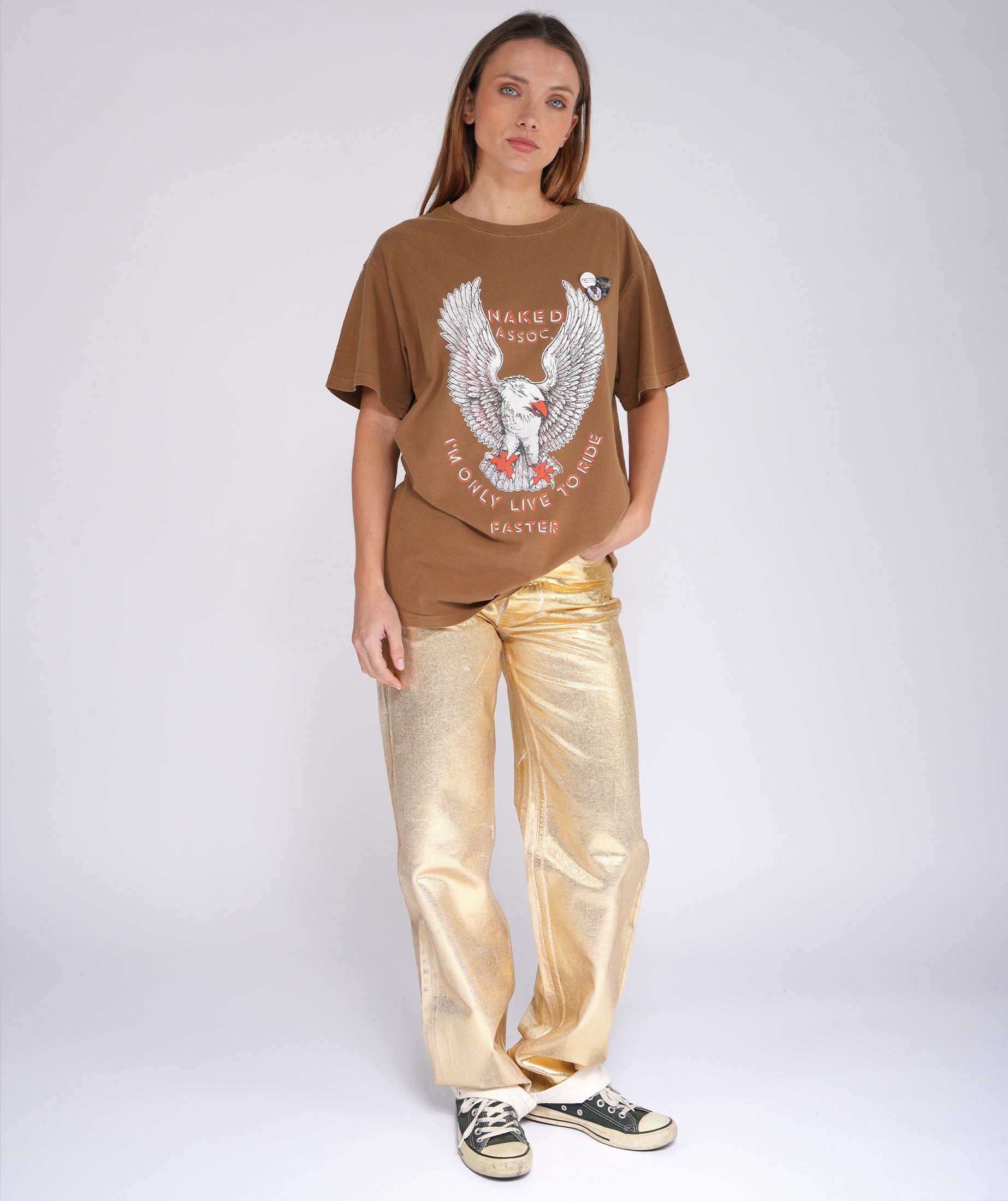 Tee shirt trucker havane "NAKED"