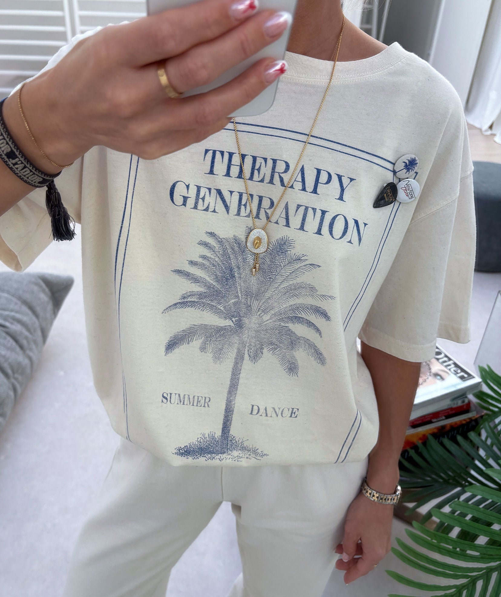 Trucker Natural T -shirt "Palm Dreams"