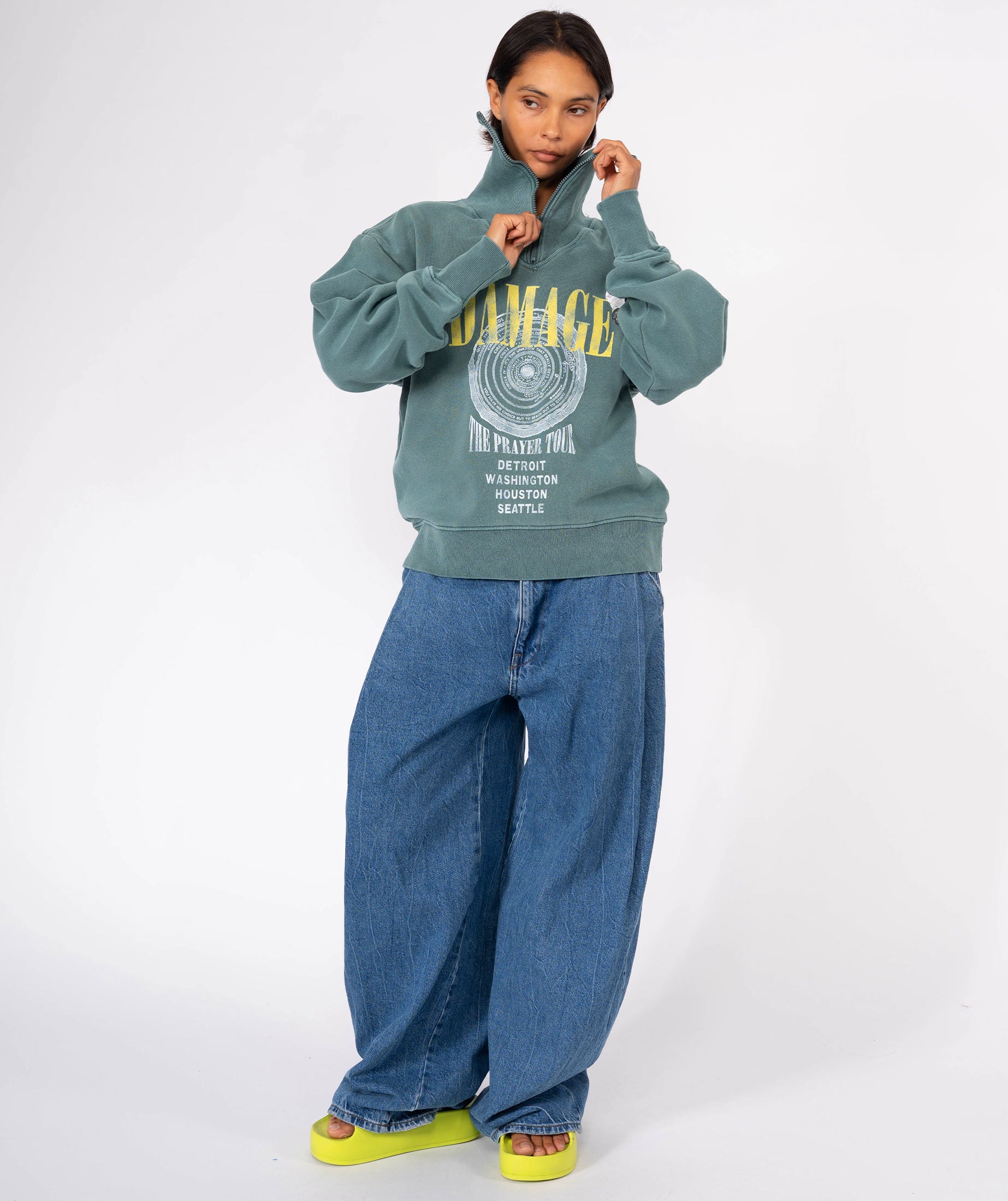 Sweatshirt driver forest "DAMAGE"