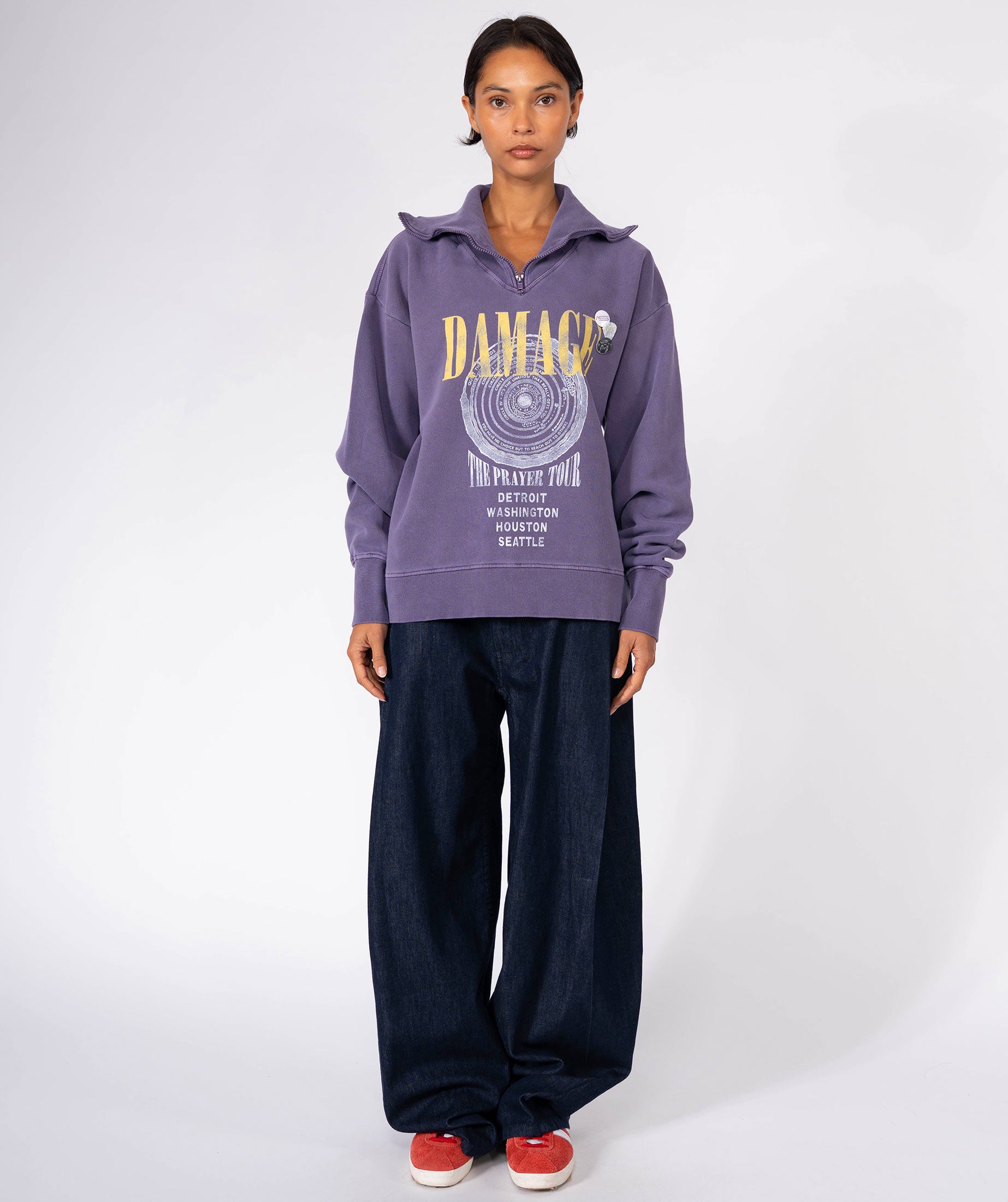 Sweatshirt driver grape "DAMAGE"
