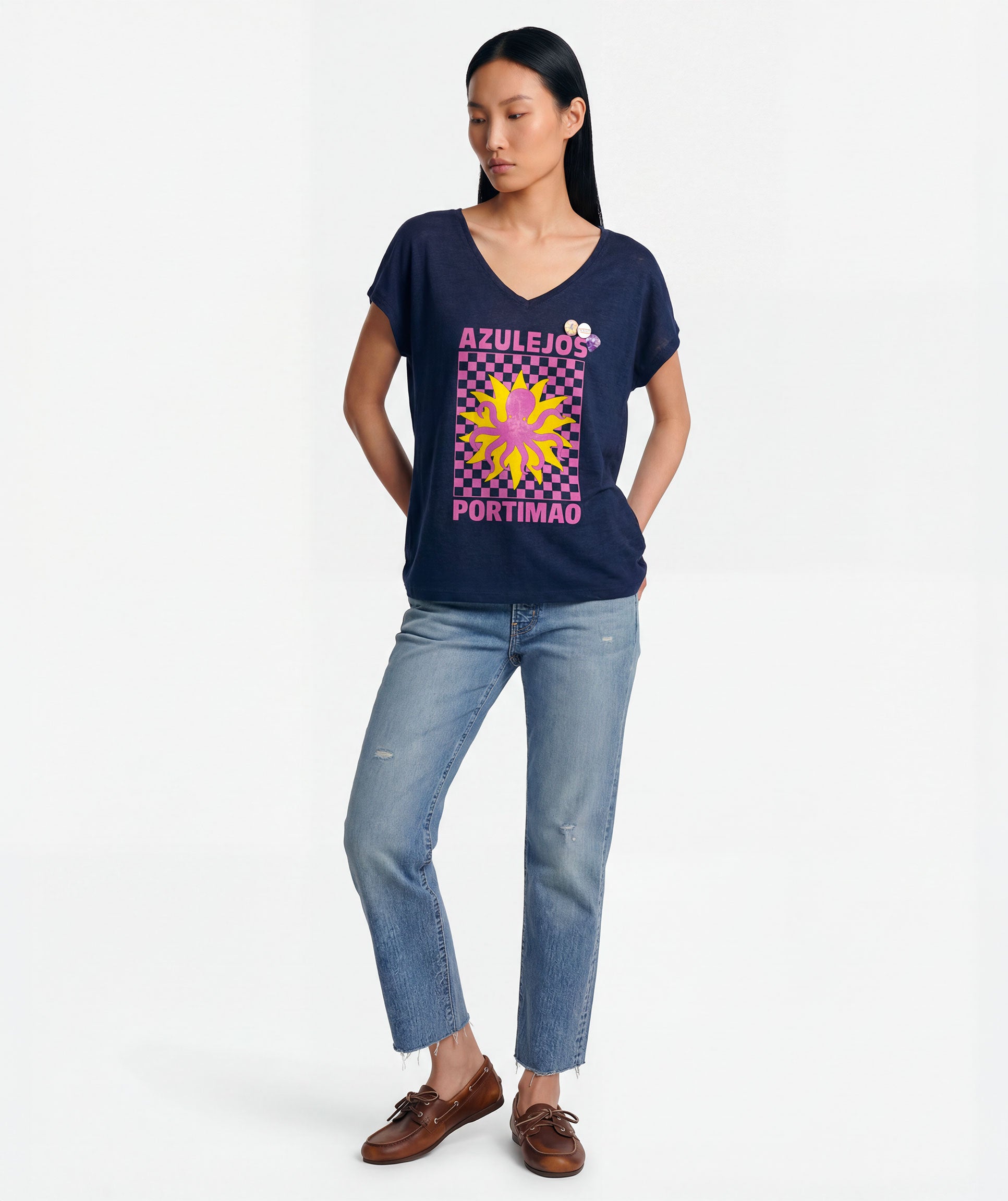 Tee shirt quetty navy "AZUL"