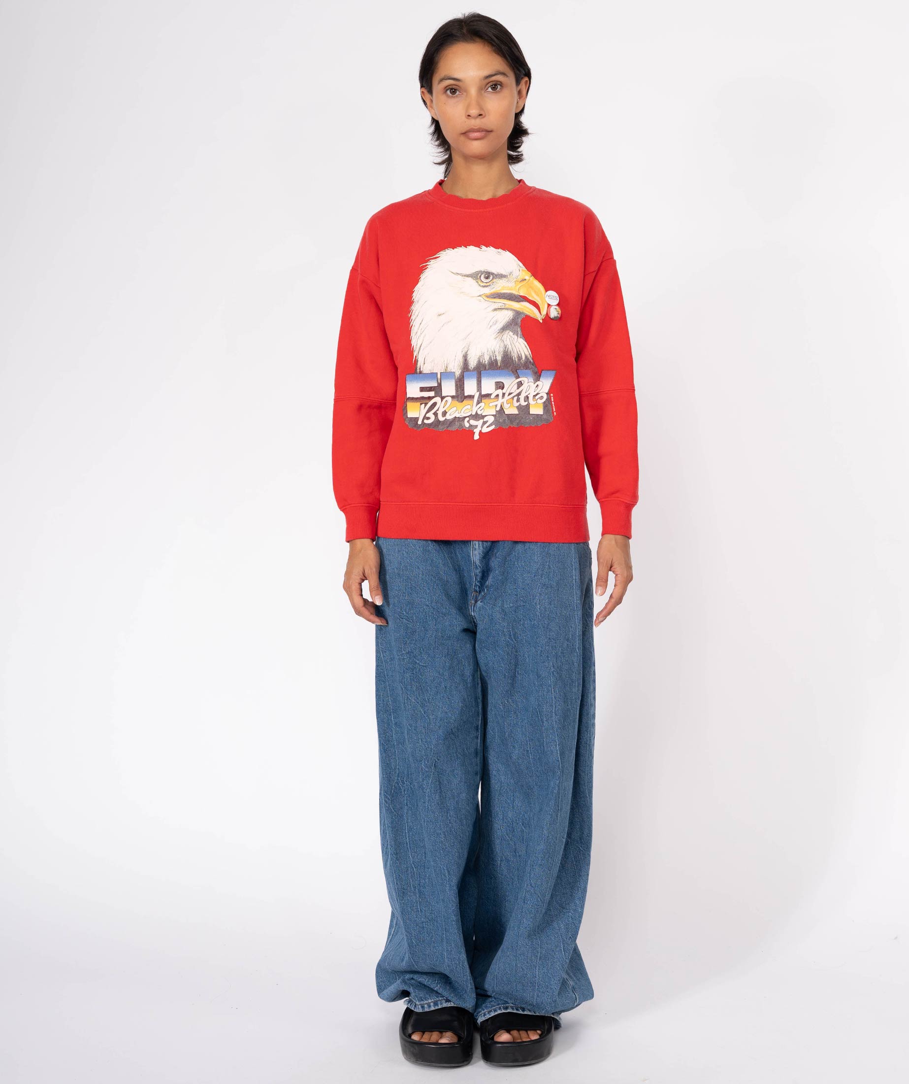 HILLS" roller red acid sweatshirt