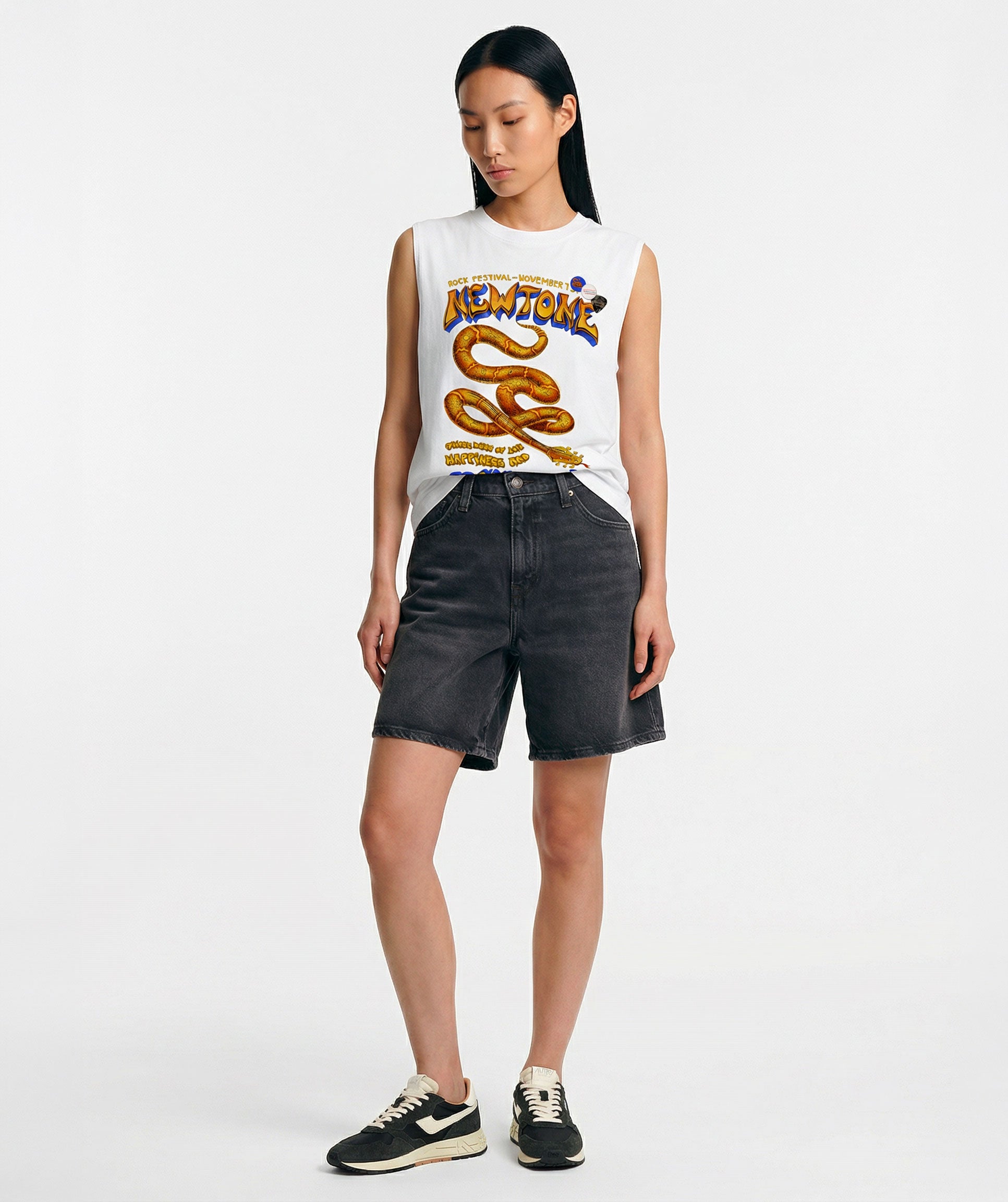 Tee shirt biker dirty white "RIFF"