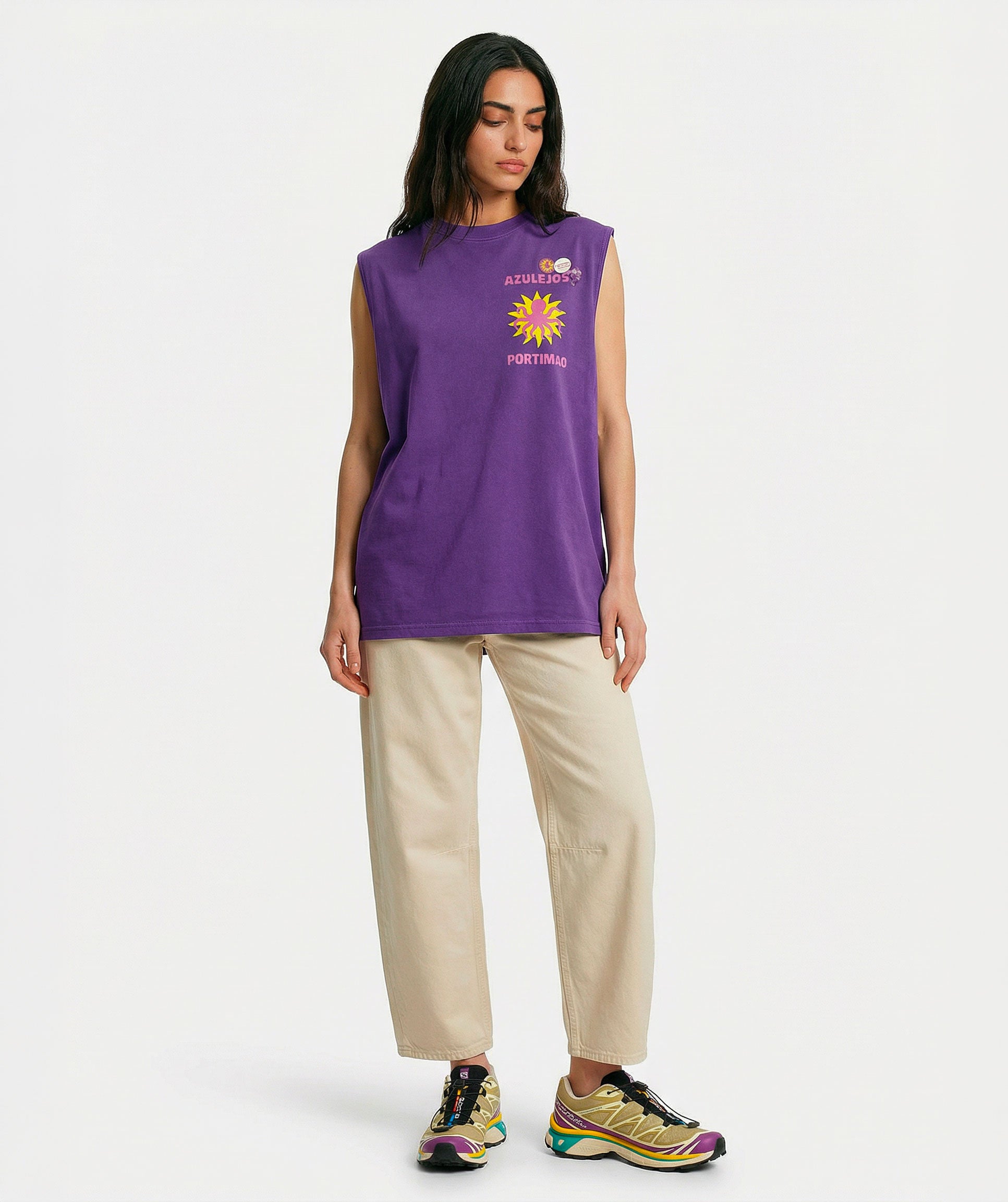 Biker T-shirt purple "AZUL"