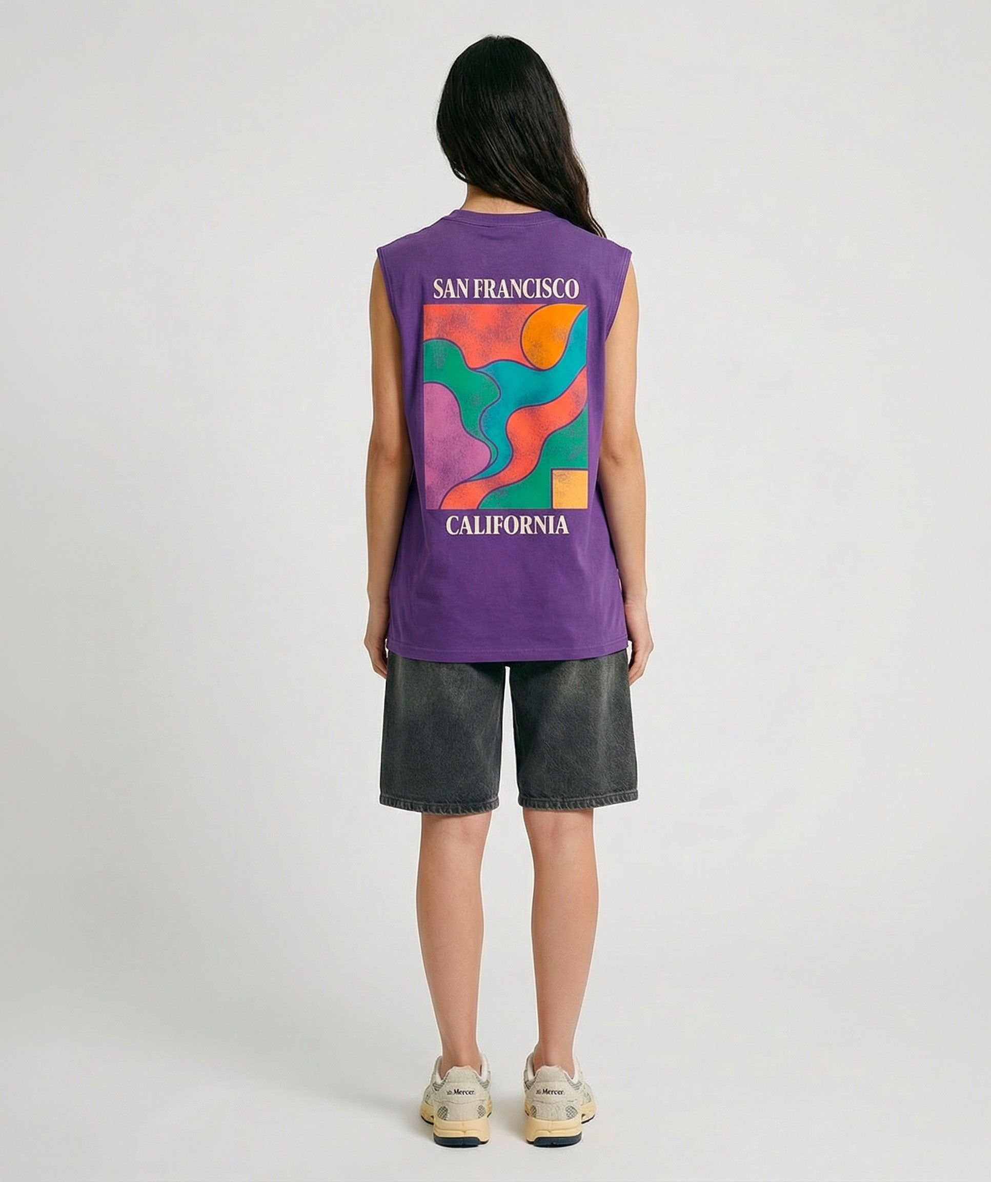 Tee shirt biker purple "FRANCIS"