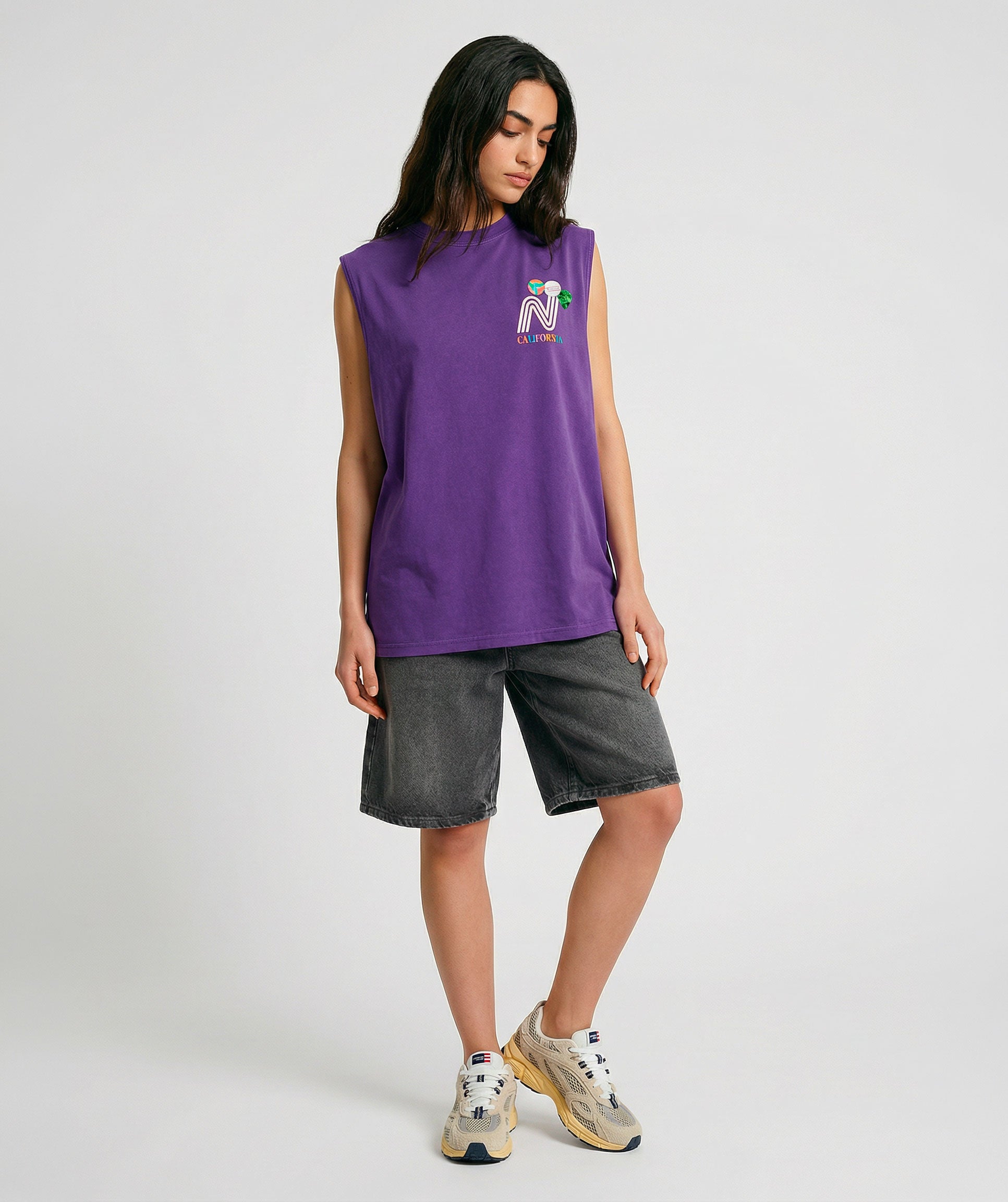 Tee shirt biker purple "FRANCIS"