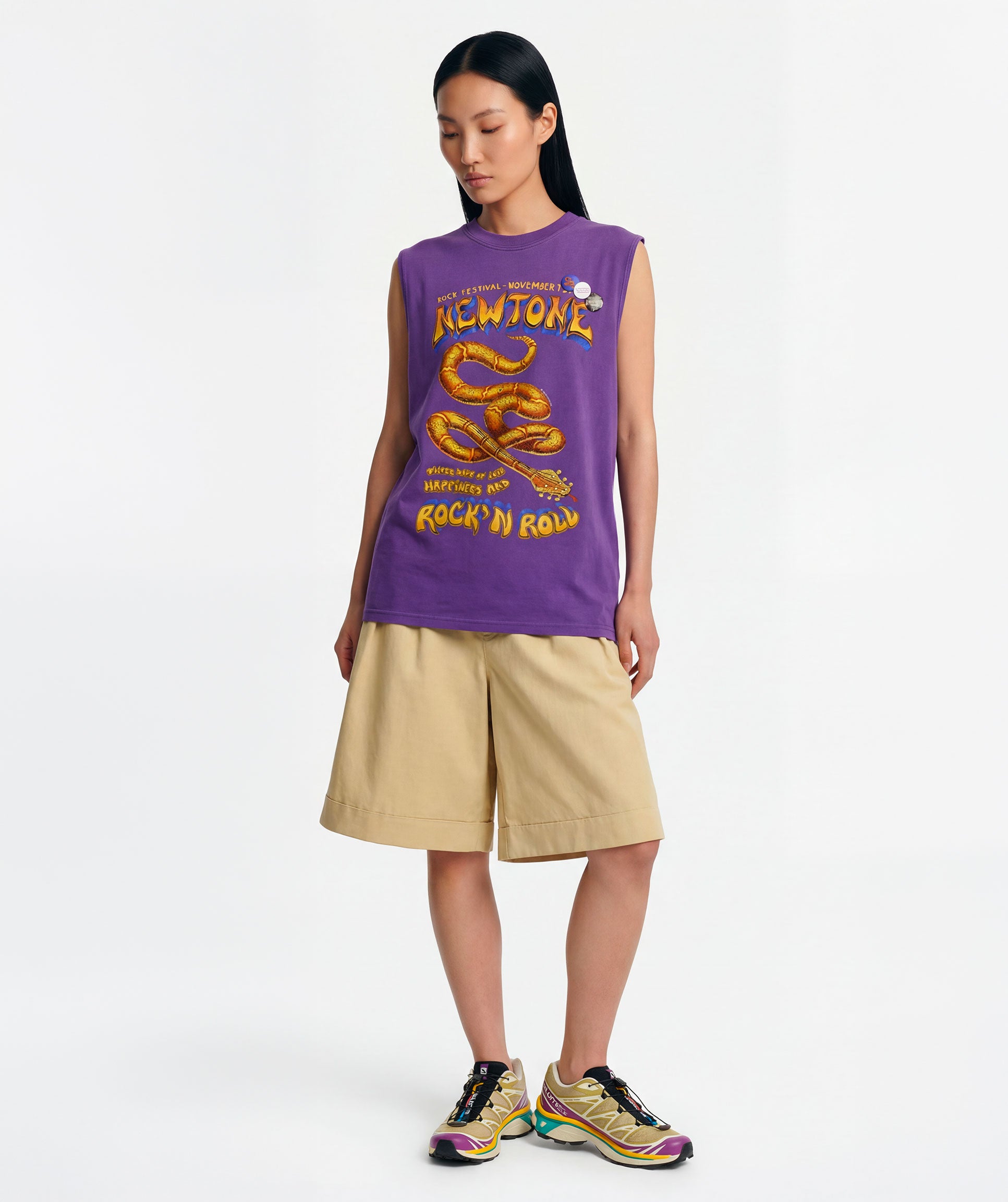 Tee shirt biker purple "RIFF"