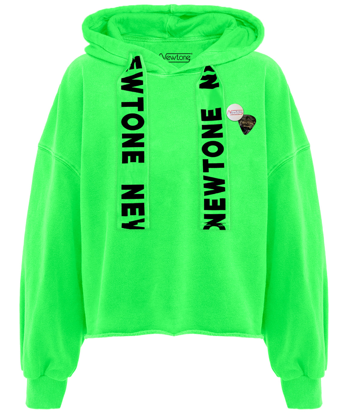 Hoodie crop bloomer neon green "BLEED