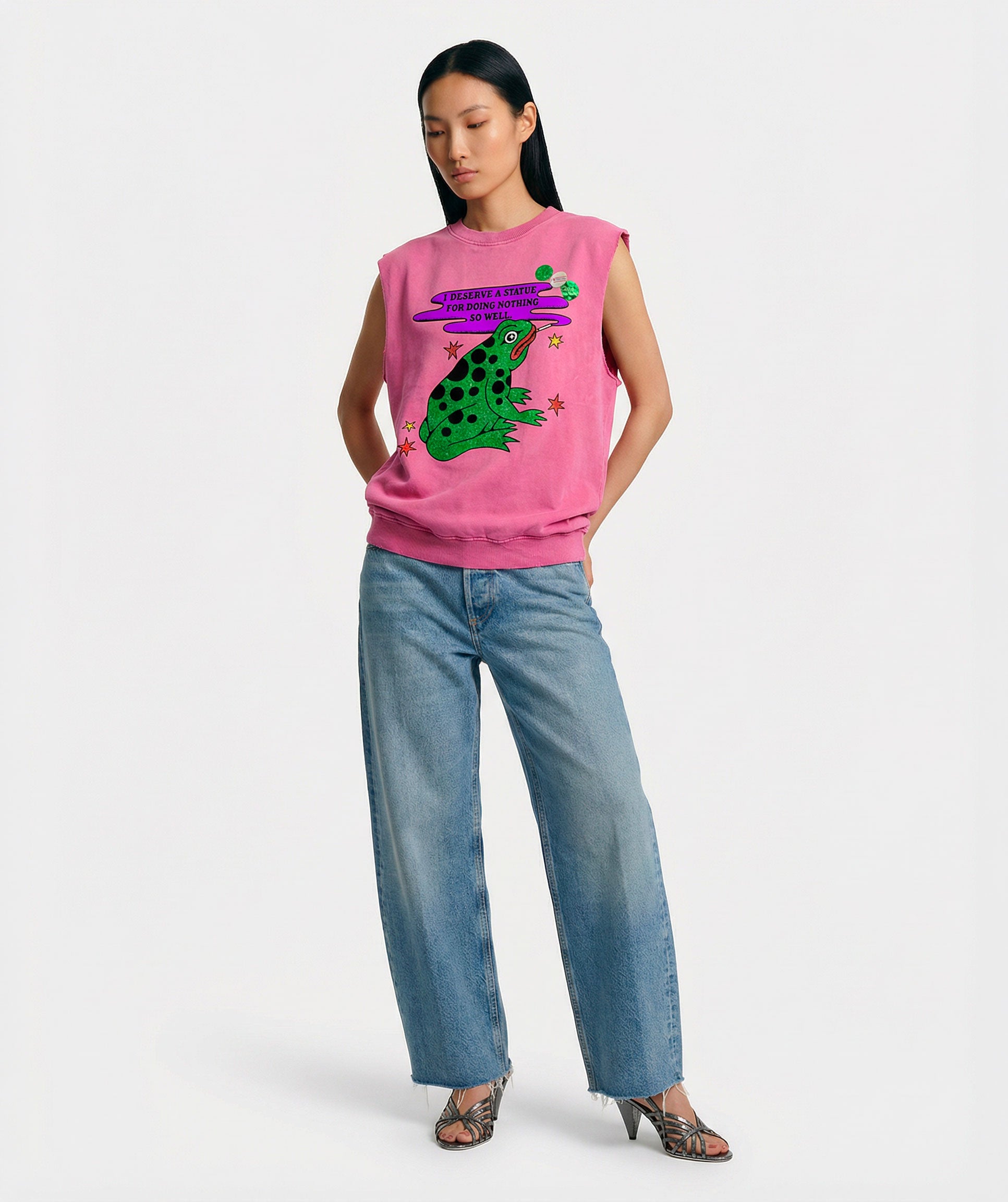 Sweatshirt bolster fuschia "SOWEL"