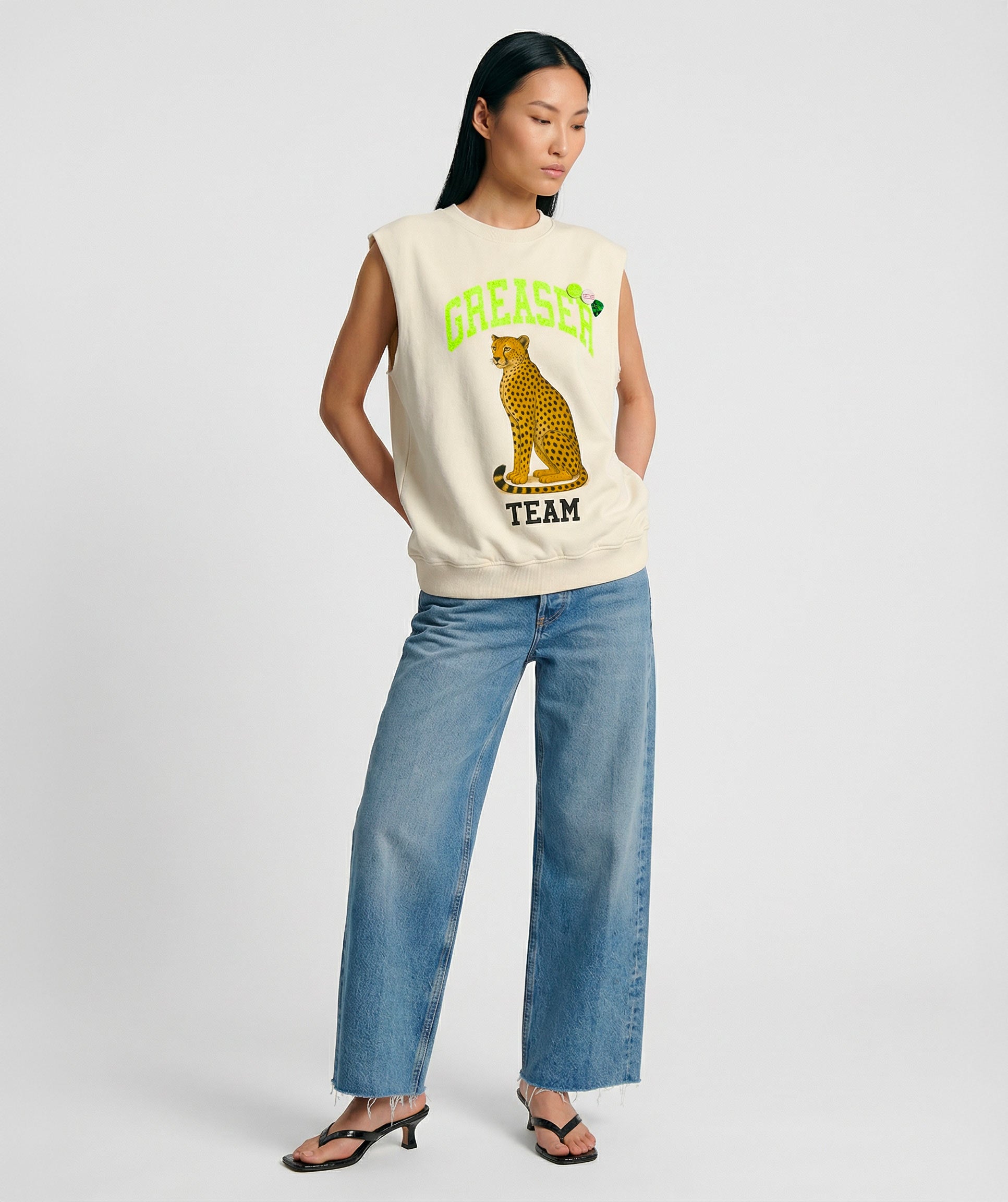 natural GREASER" bolster sweatshirt