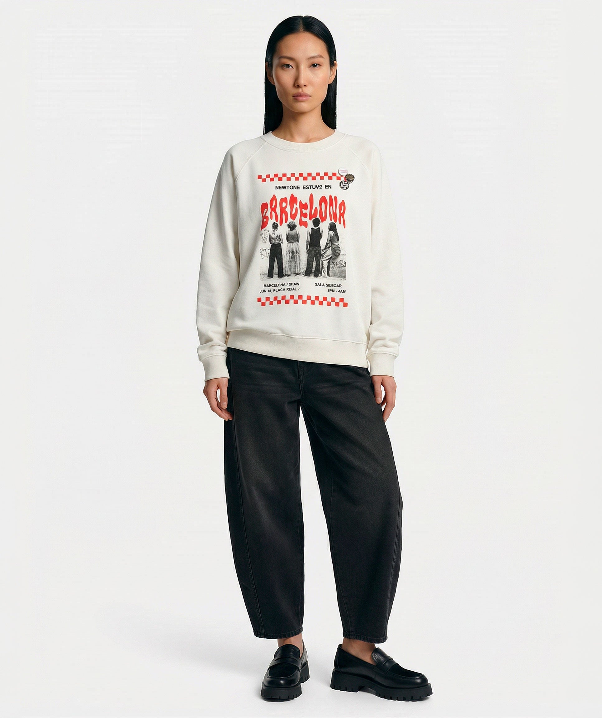 Sweatshirt egger dirty white "TOWN"