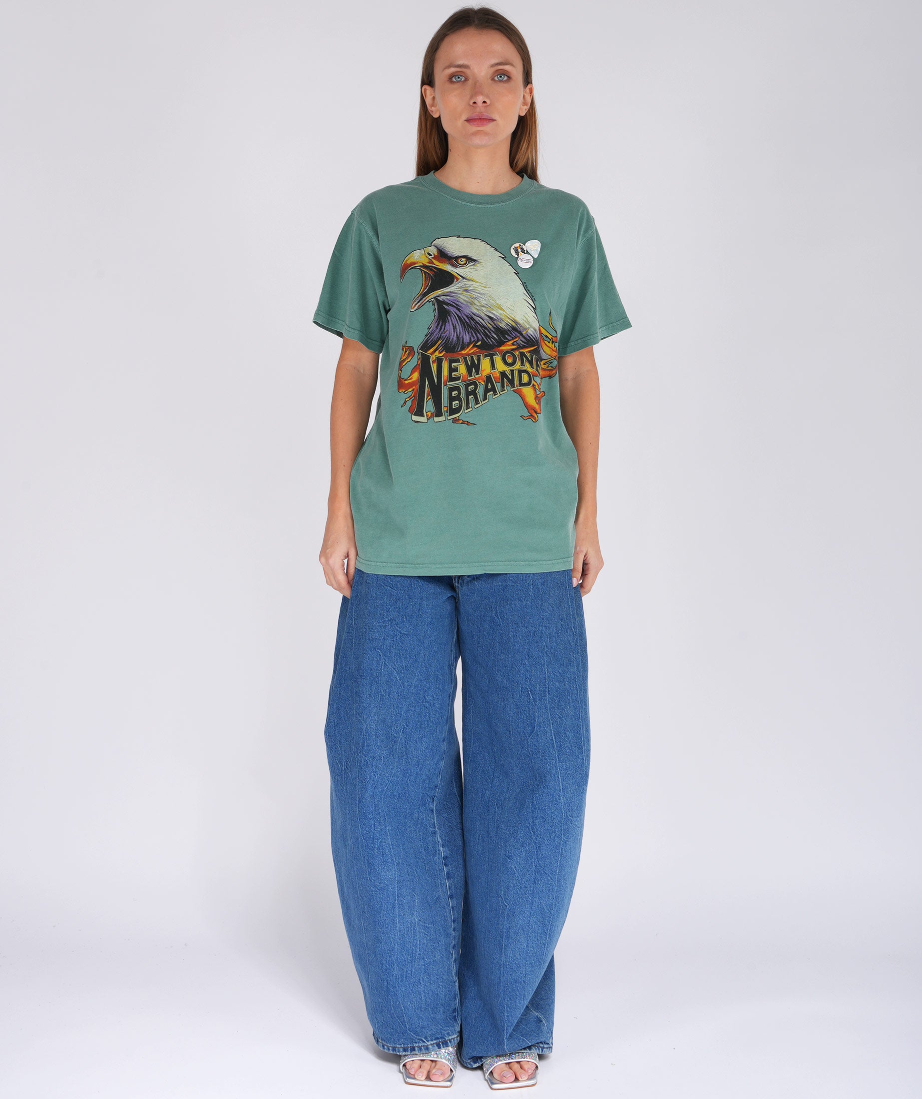 Tee shirt trucker light green "CYCLE"