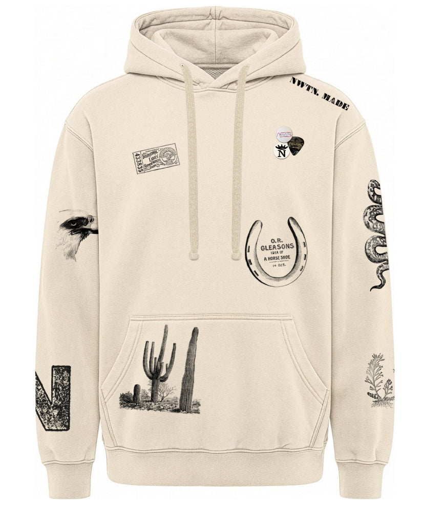 Hoodie jagger natural "STAMP"