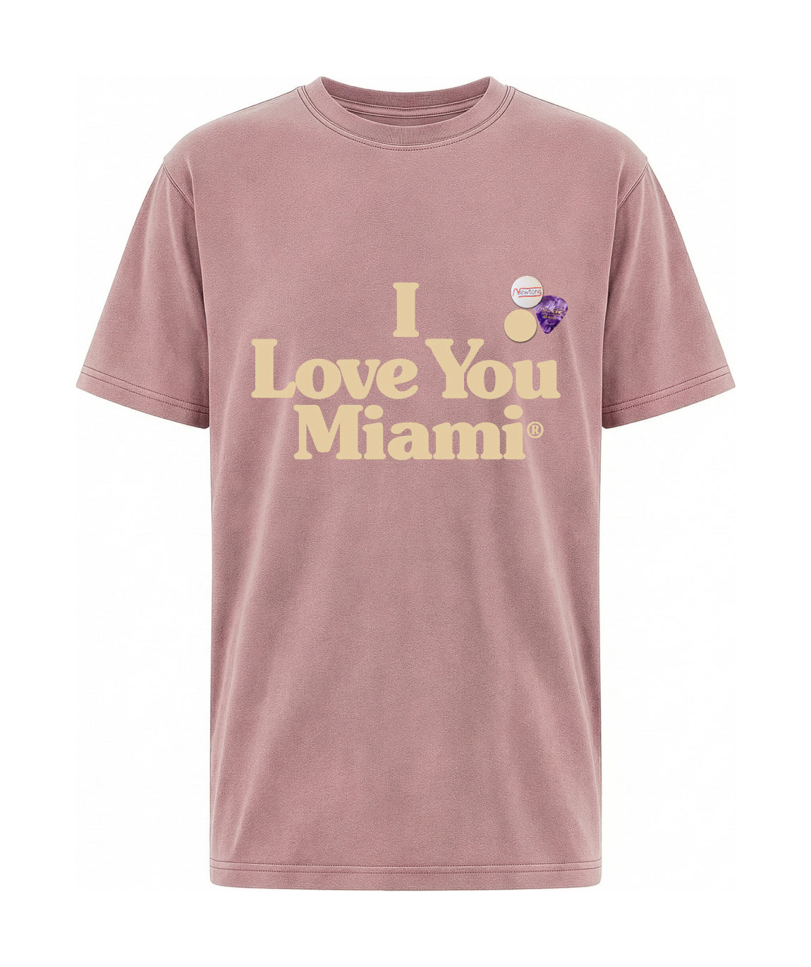 nude SOUVENIR" trucker tee