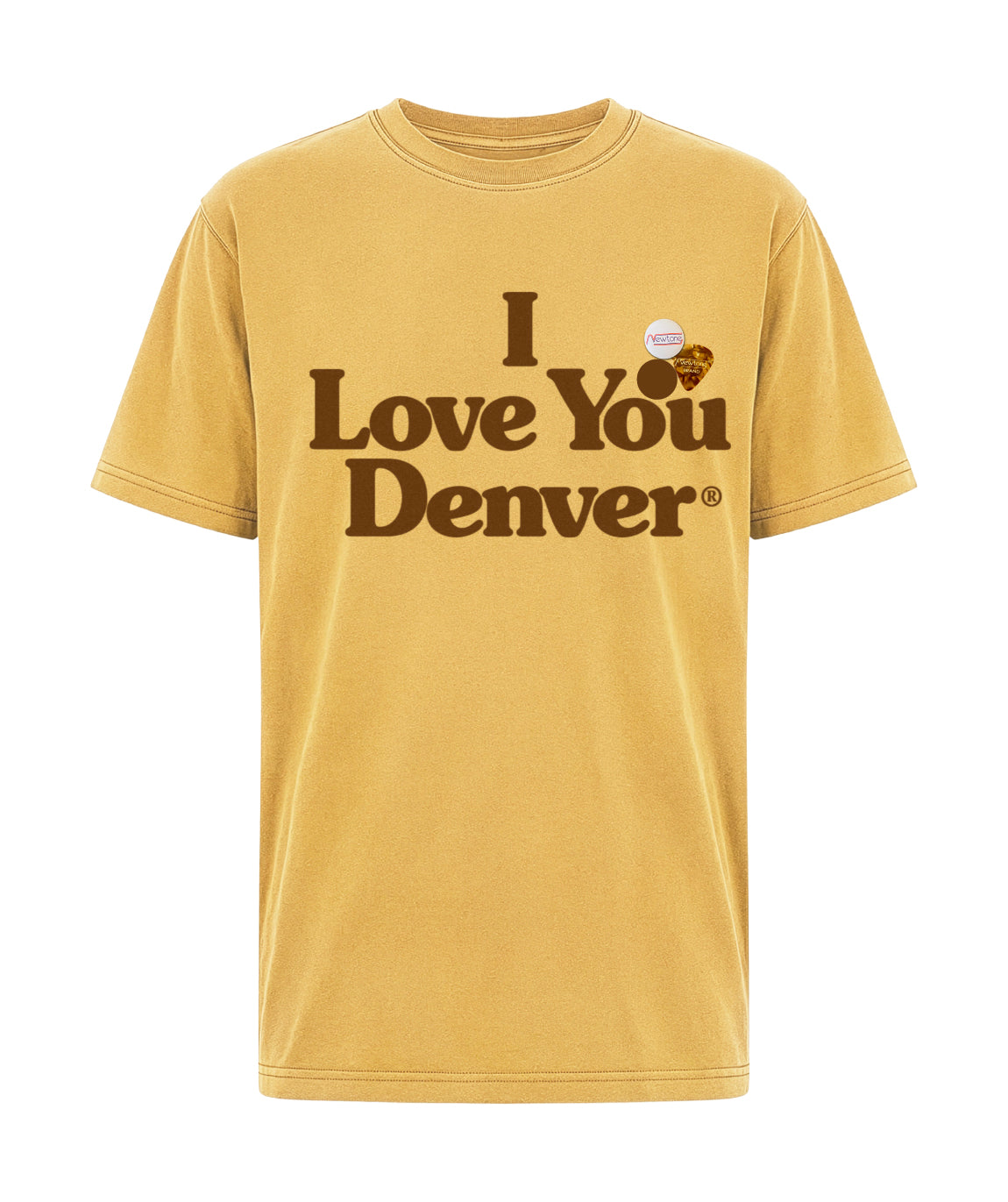 mustard SOUVENIR" trucker T-shirt