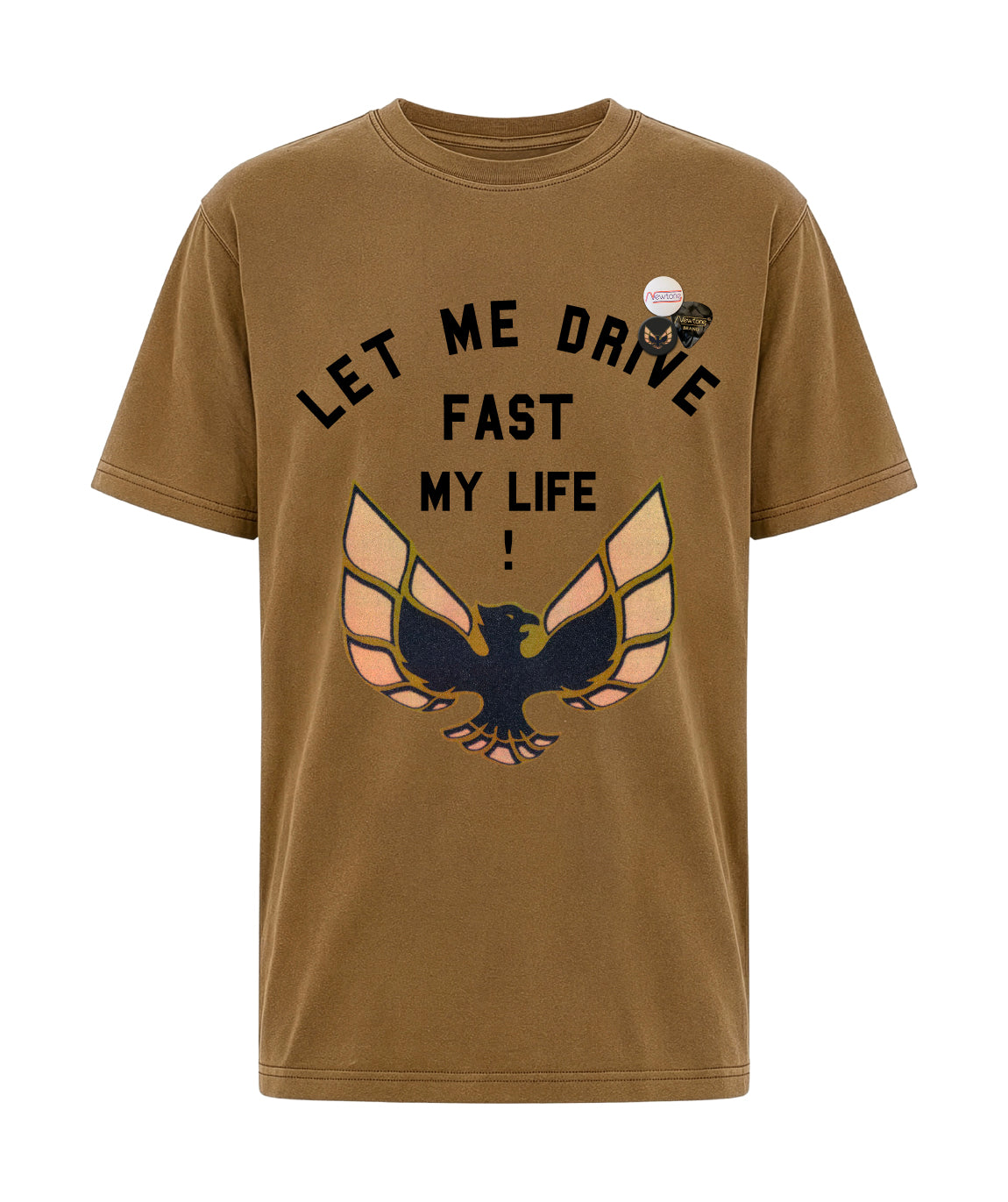 "BIRDY" Havana-colored trucker T-shirt