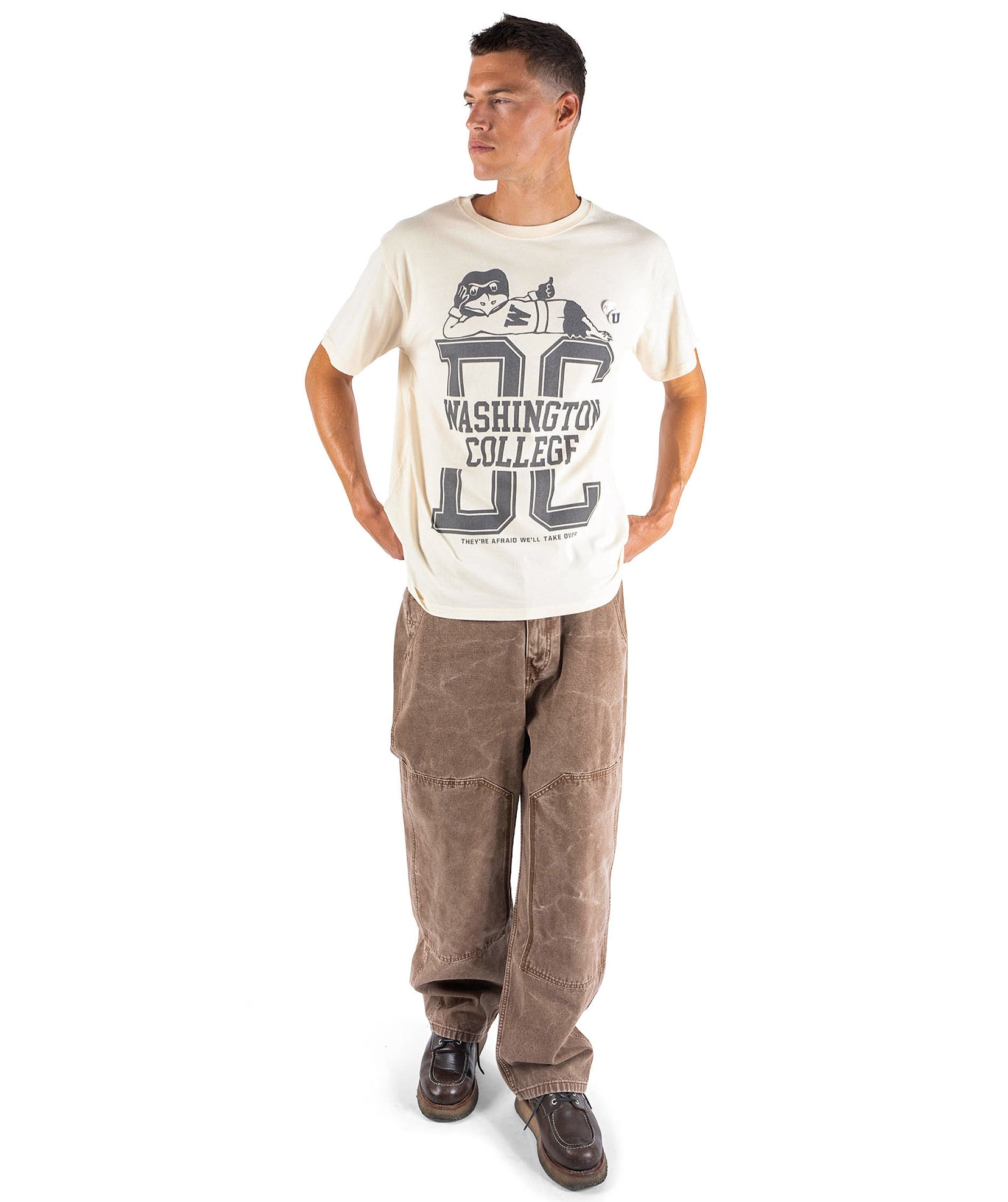 Tee shirt trucker natural "WASHINGTON"