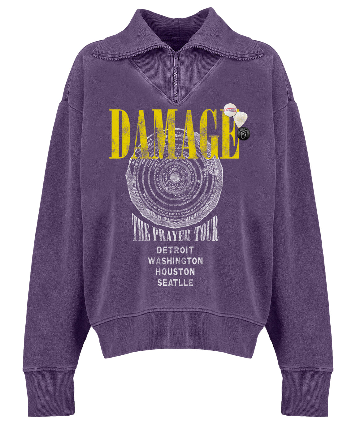 Sweatshirt driver grape "DAMAGE"