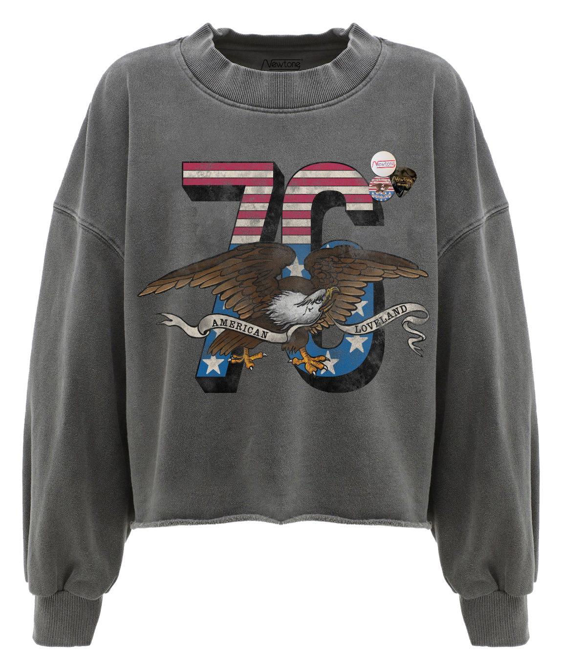 Sweatshirt crop porter pepper "LOVELAND"