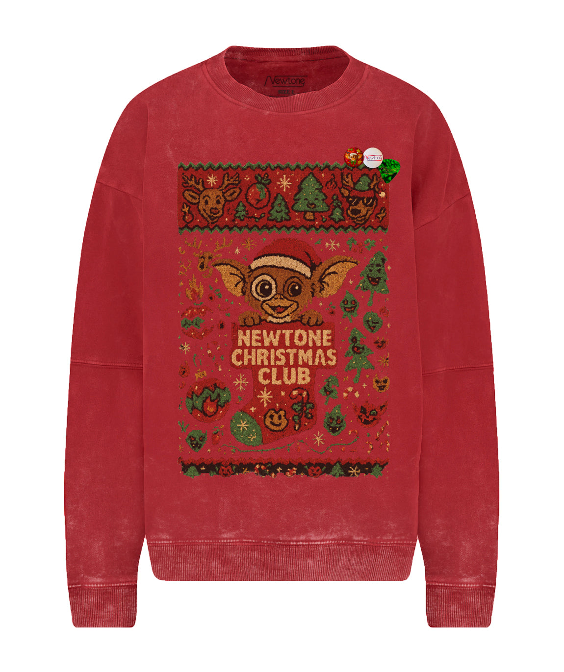 Sweatshirt roller red acid "GREMLINS"