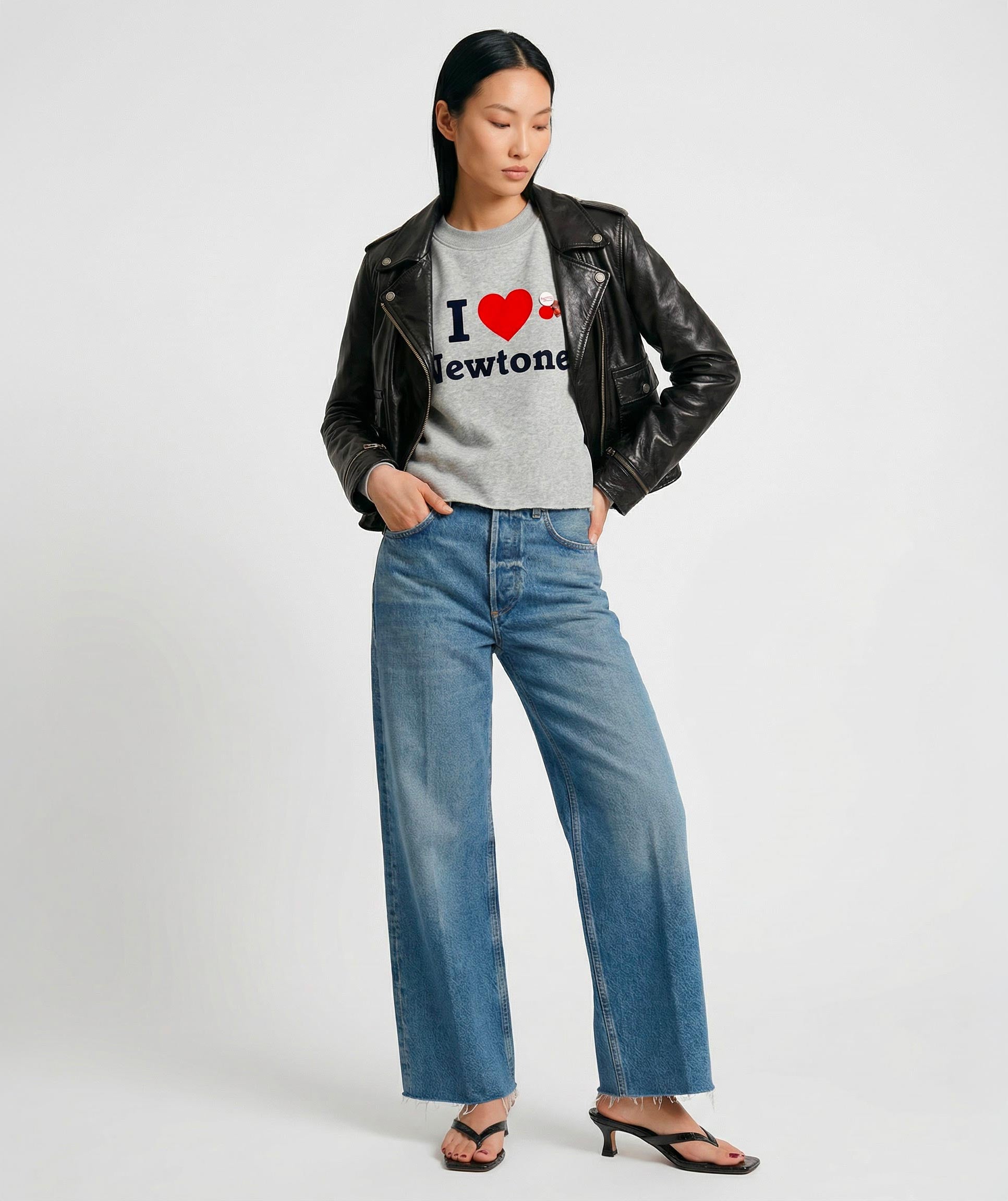 Sweatshirt crop porter ash "ILVE"