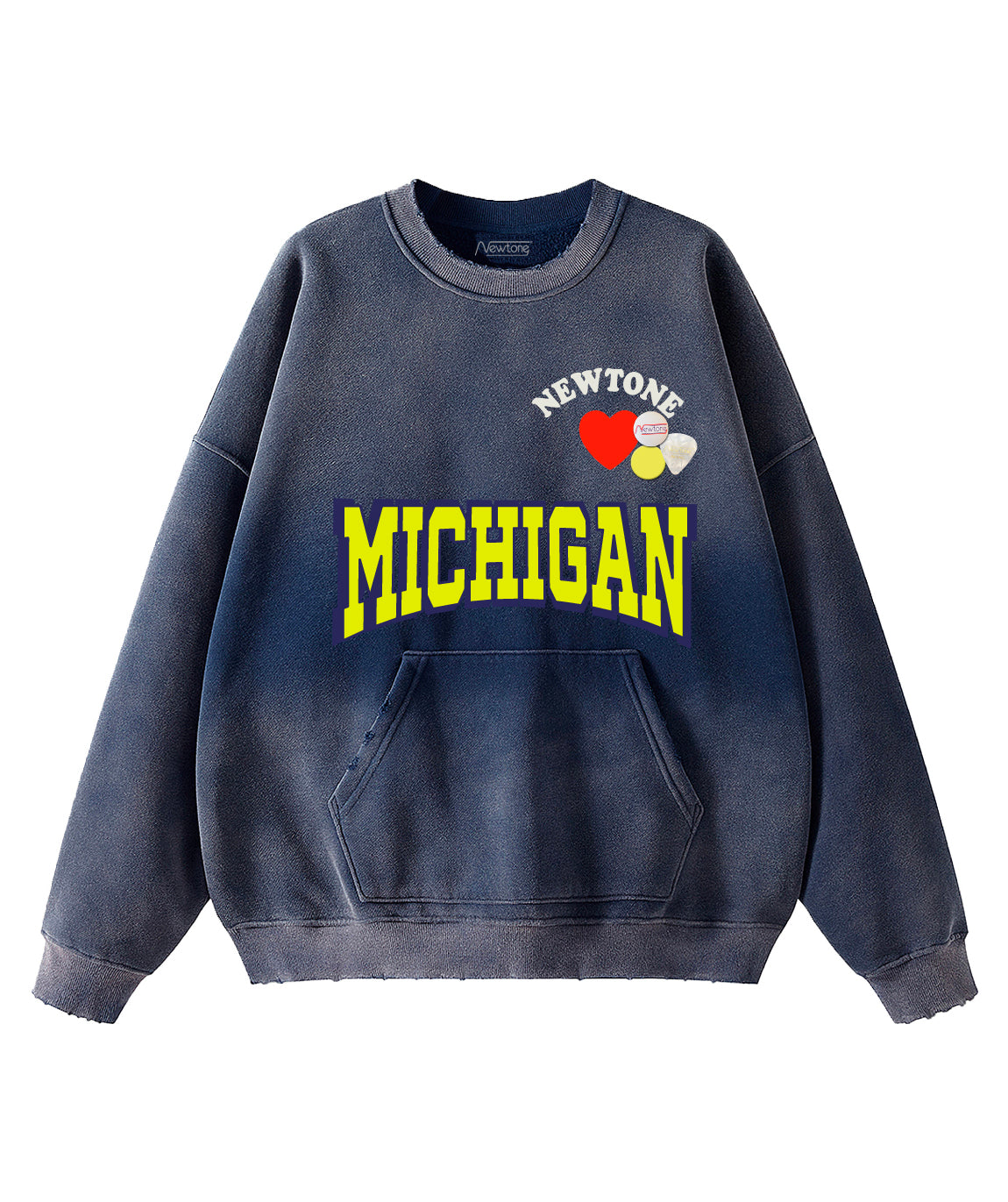Sweatshirt piper vintage blue "NWTLOVE"