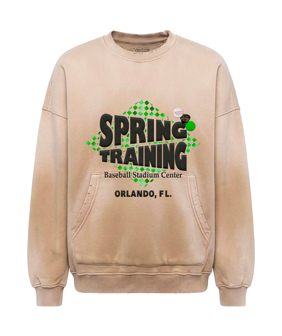 Sweatshirt piper vintage natural "TRAINING"
