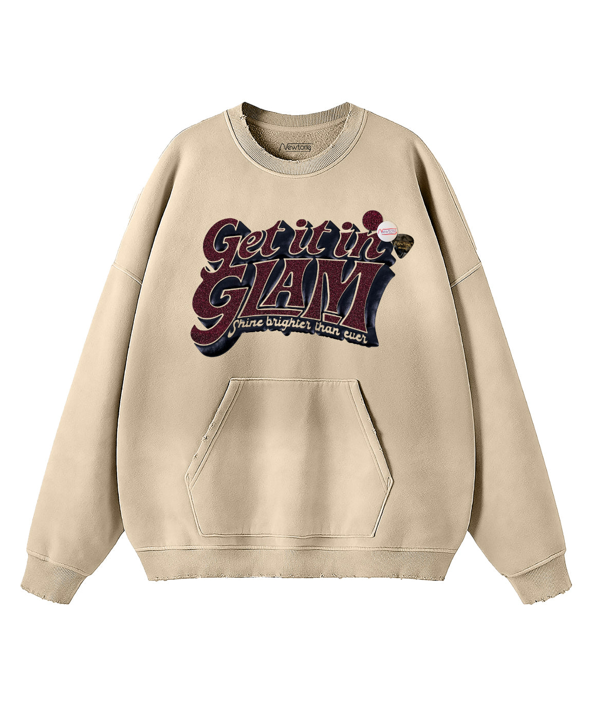 Sweatshirt piper vintage natural "BRIGHTER"