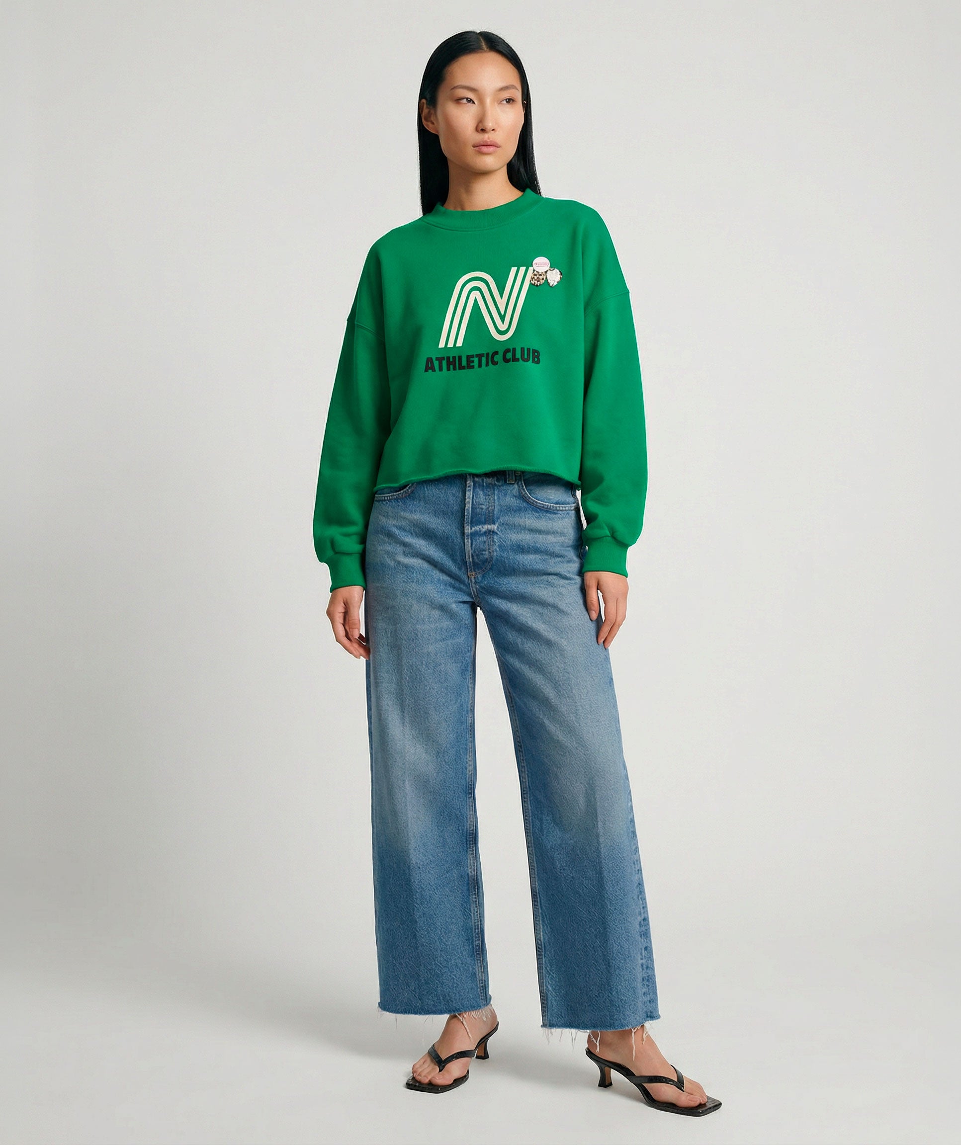 Sweatshirt crop porter apple "CLUB"