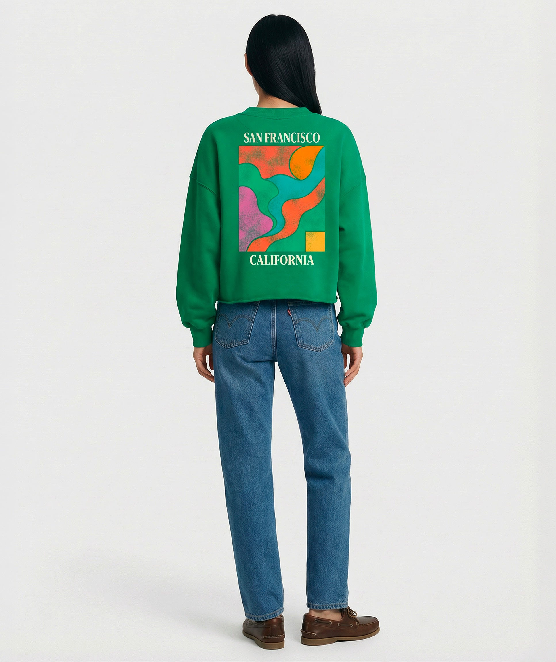 Sweatshirt crop porter apple "FRANCIS"