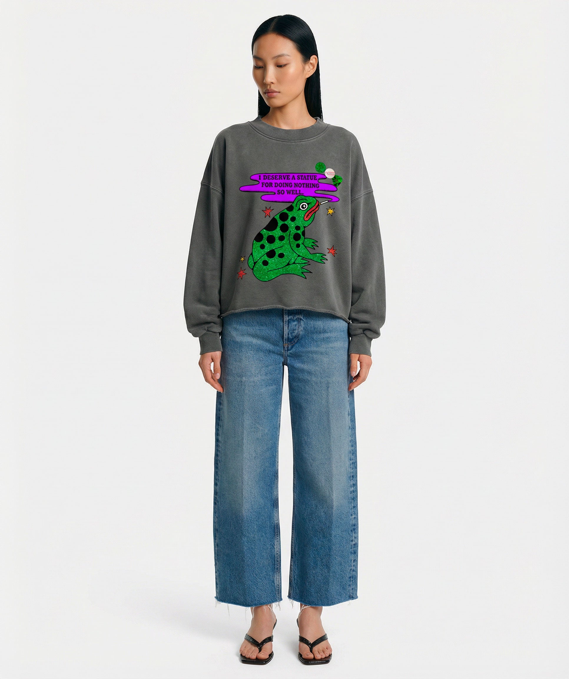 Sweatshirt crop porter pepper "SOWEL"