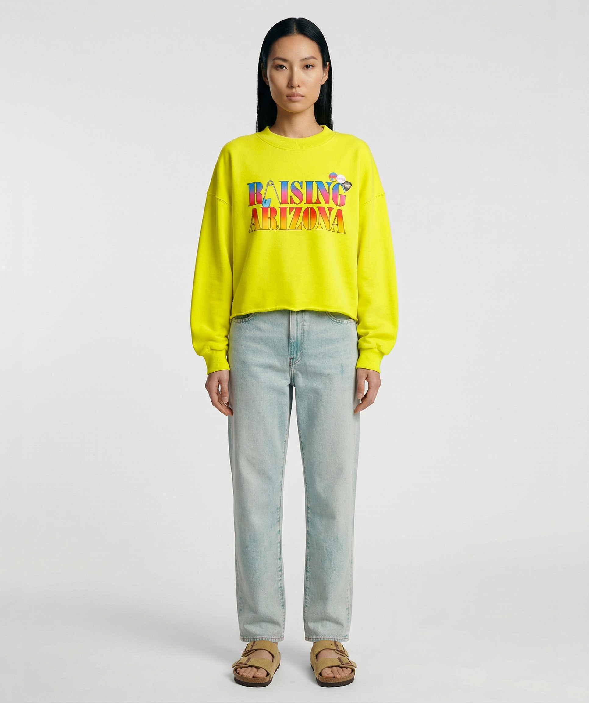 Crop sweatshirt porter sun "RAISING"