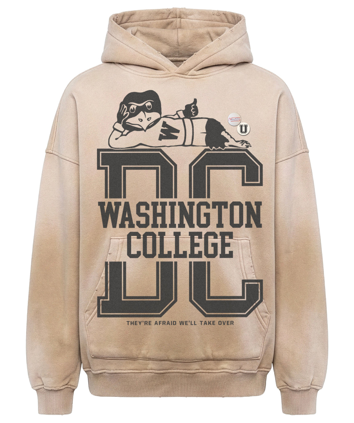Hoodie skyler vintage natural "WASHINGTON"