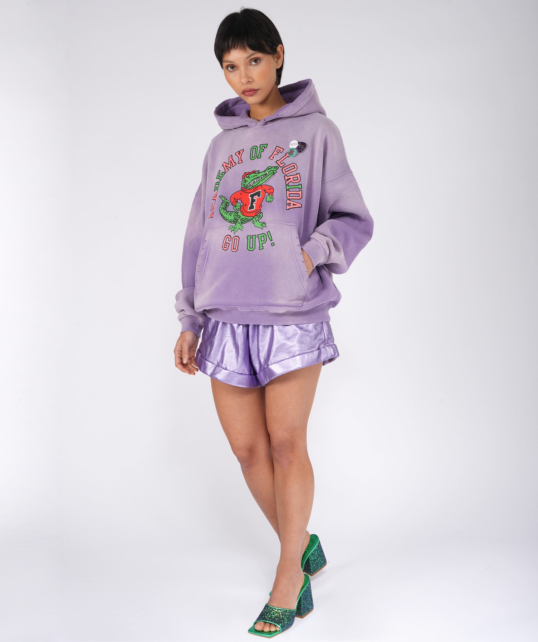 Hoodie skyler vintage purple "GO UP"
