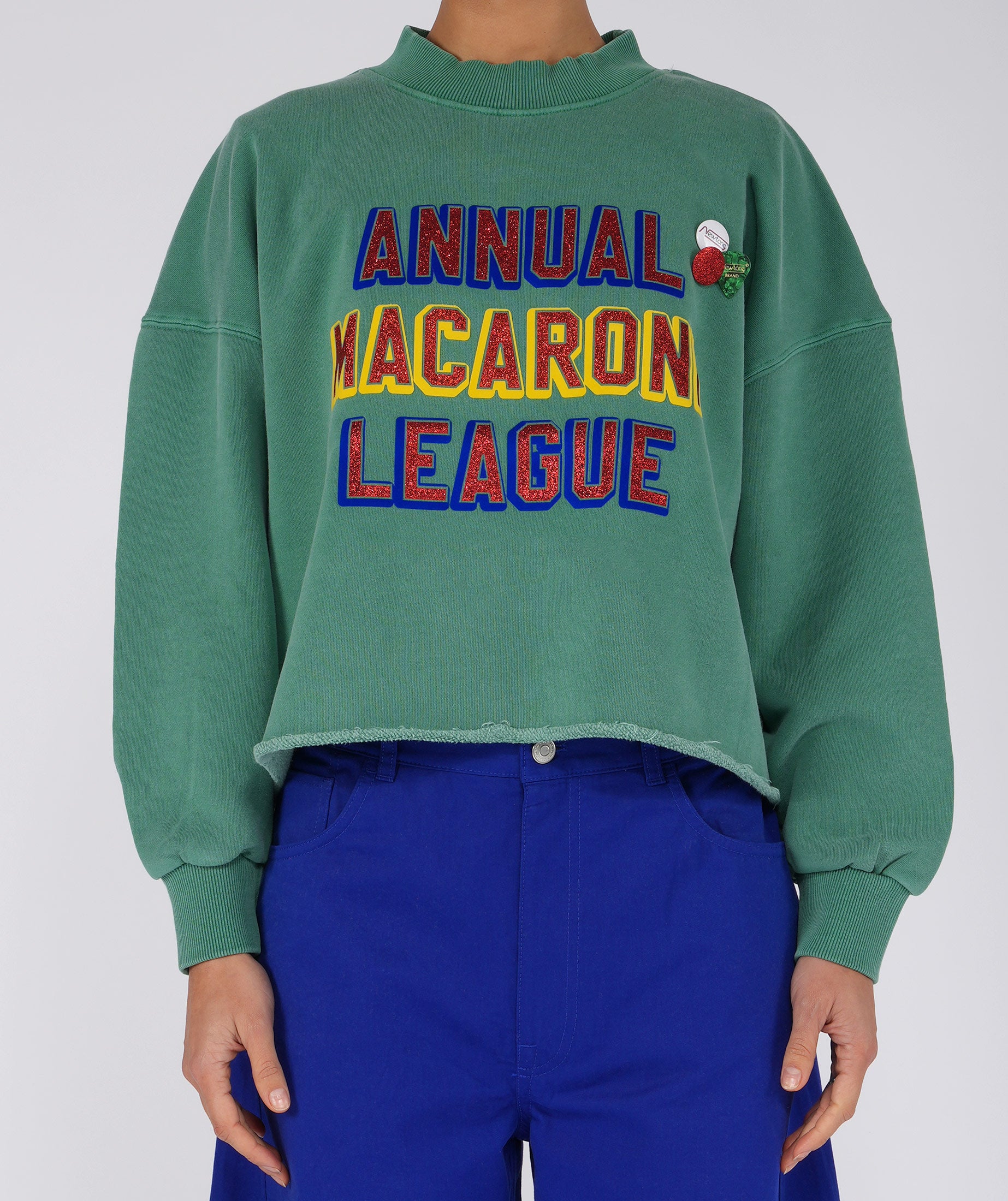 Sweatshirt crop porter apple "MACARONI"