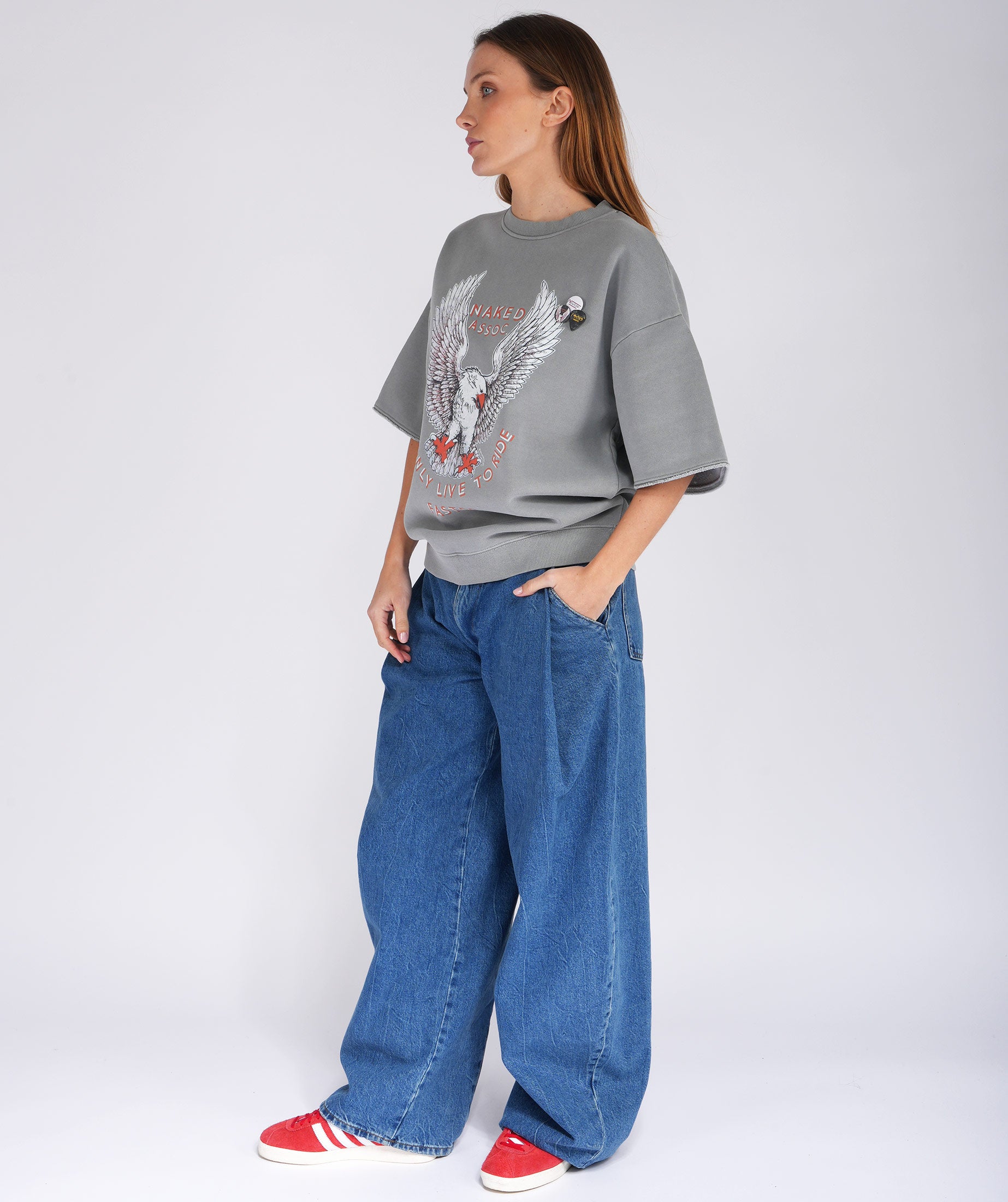 Sweatshirt linder grey "NAKED"