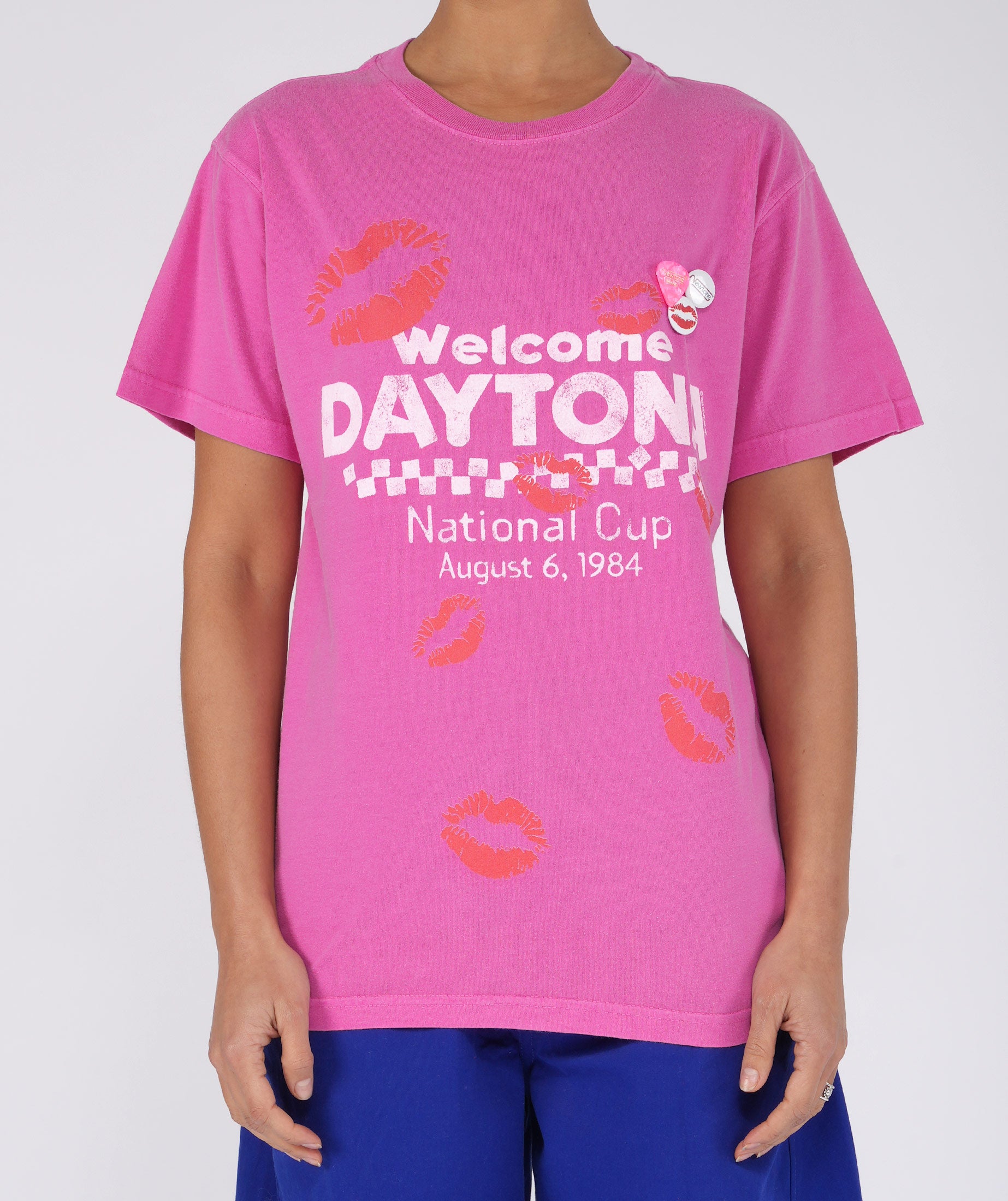 Tee shirt trucker fuschia "NASCAR"