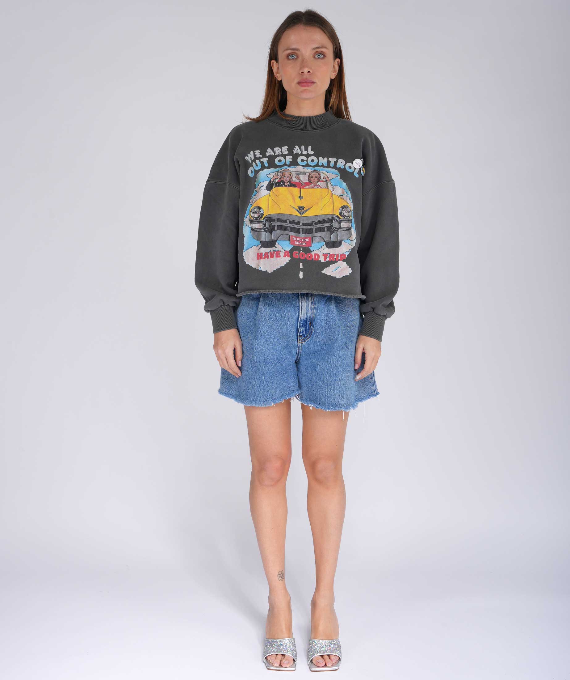 Sweatshirt crop porter pepper "CONTROL"
