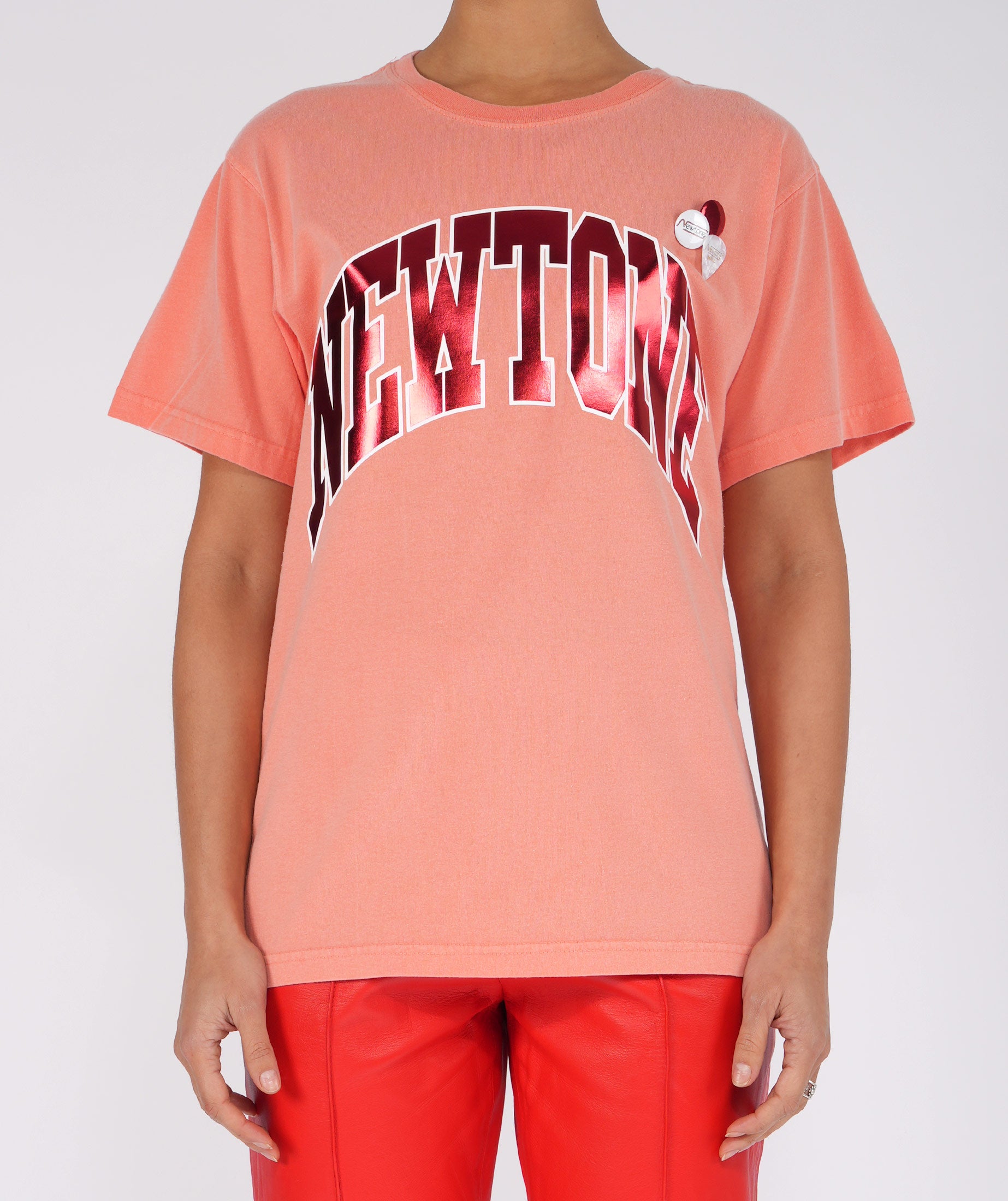 Coral trucker t-shirt "TONE SS25"
