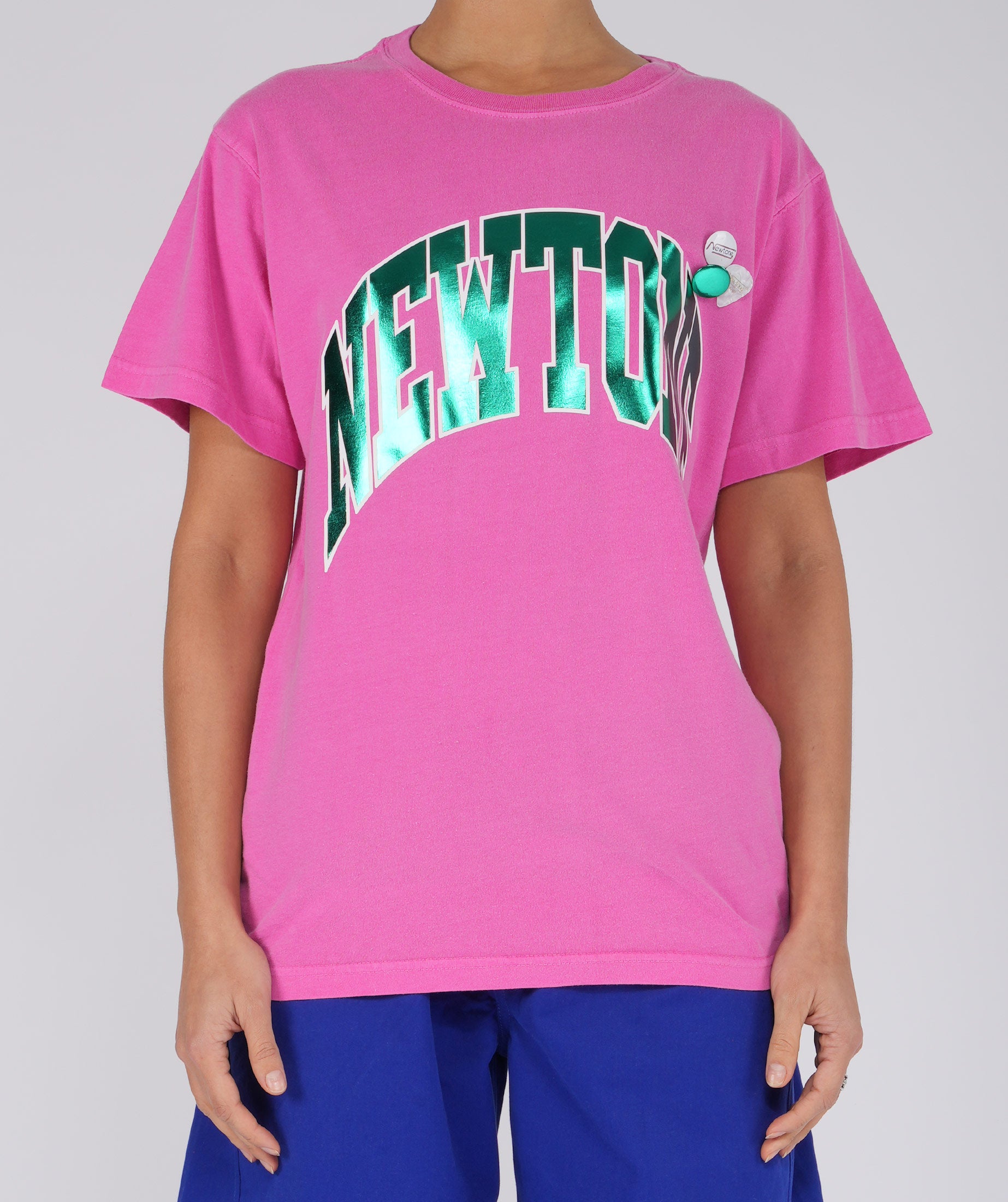 Fuschia trucker t-shirt "TONE SS25"