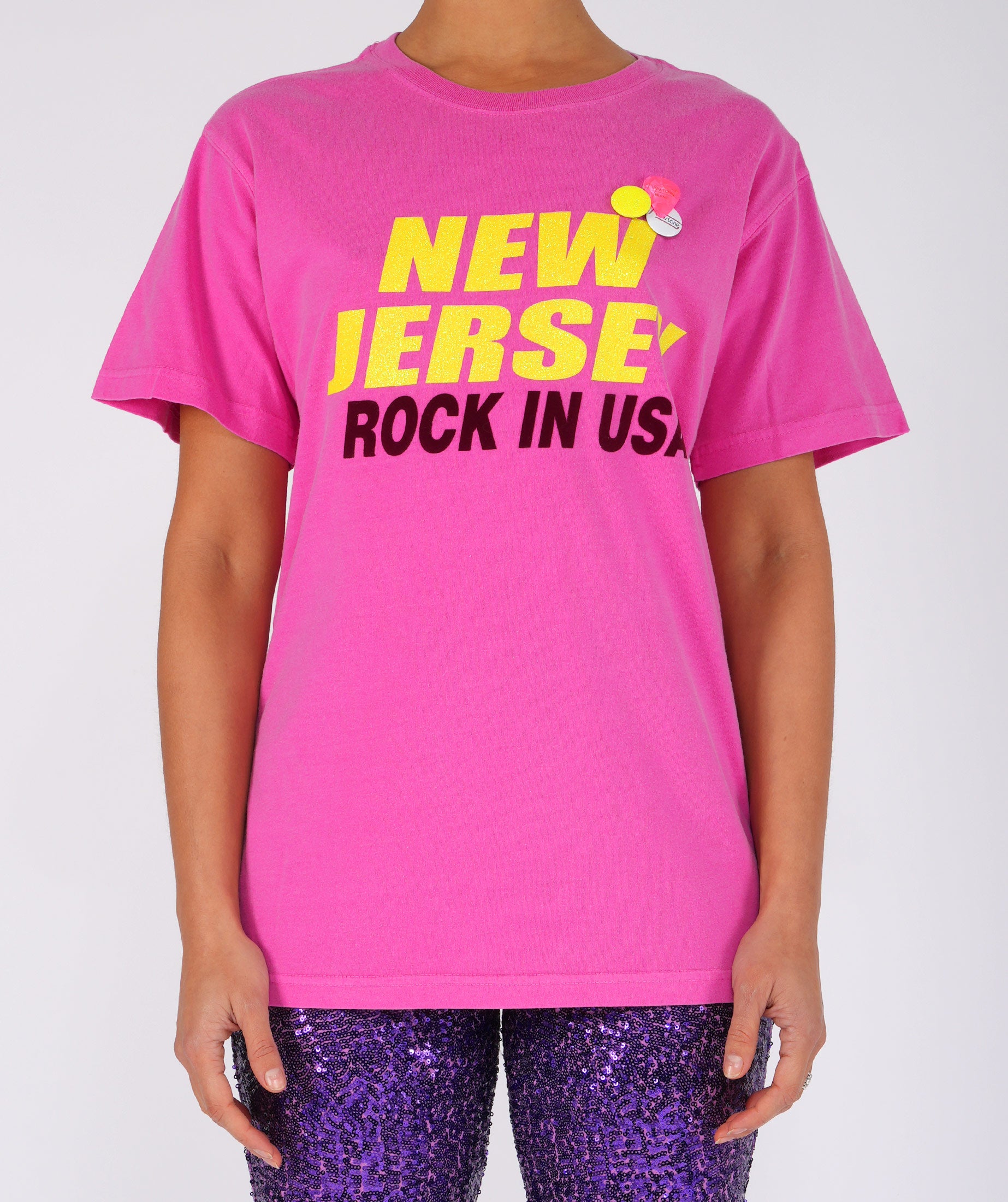 Fuschia trucker t-shirt "CITY SS25"
