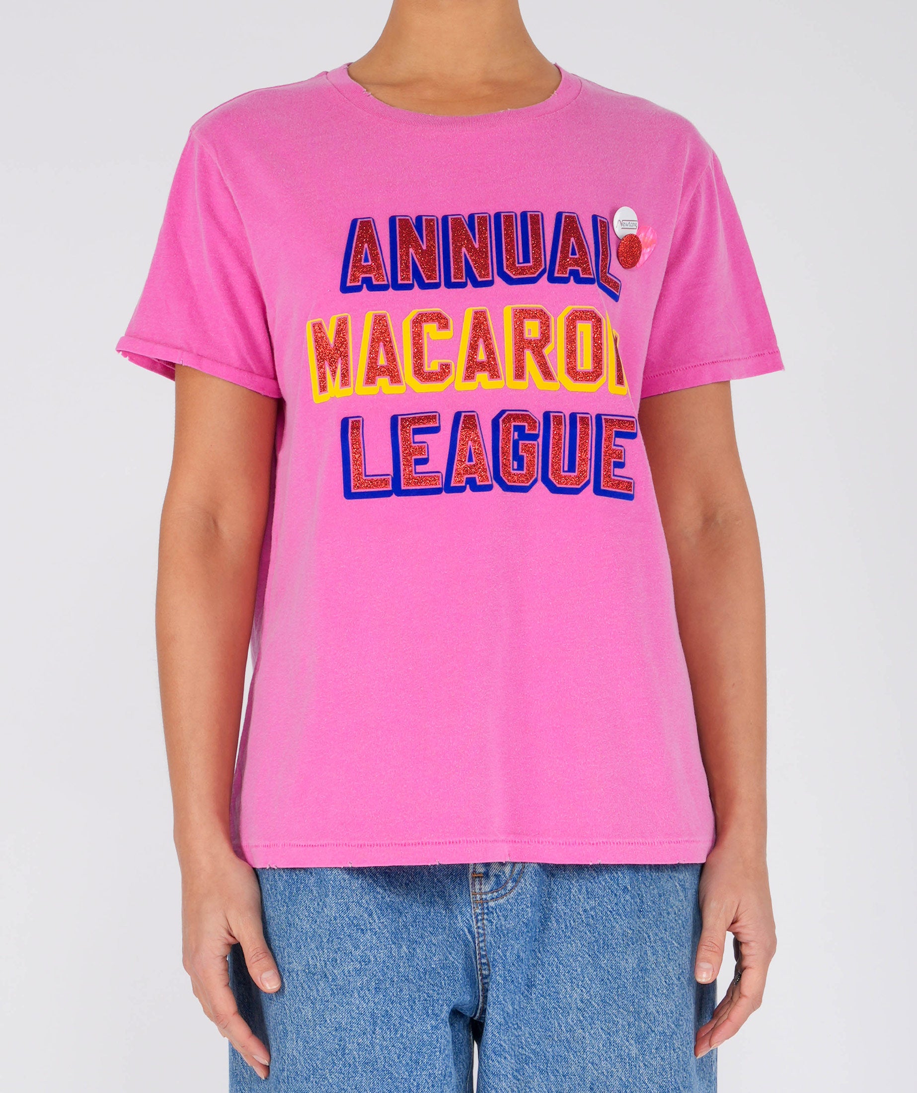 MACARONI" starlight fuschia tee shirt