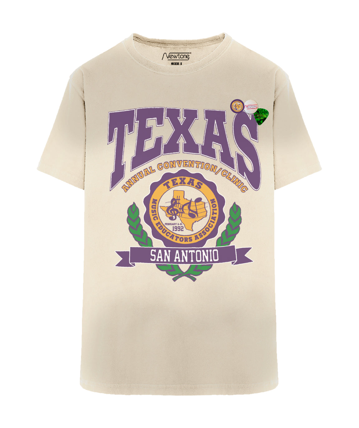 Tee shirt trucker vintage natural "TEXAS"