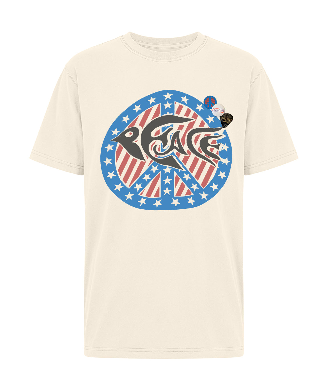 Tee shirt trucker natural "PEACE"