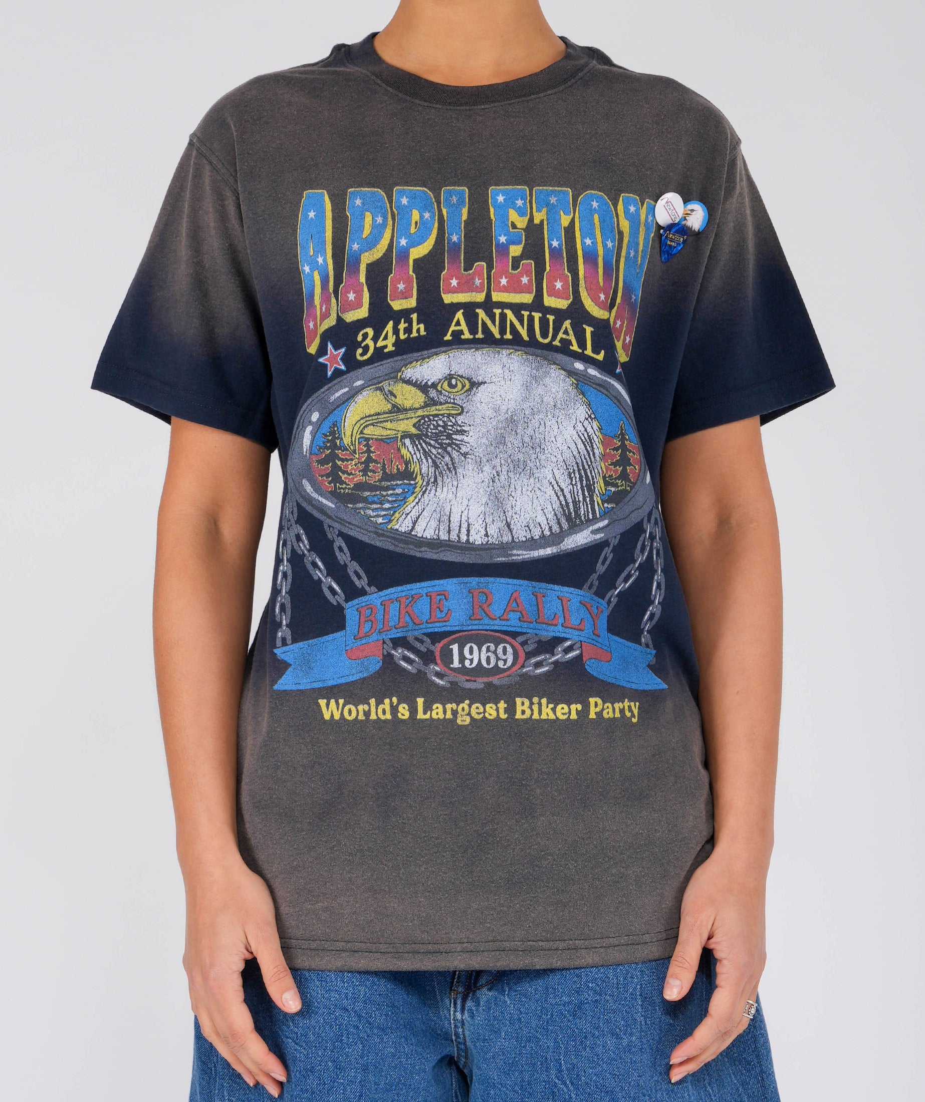 Tee shirt trucker vintage blue "APPLETON"