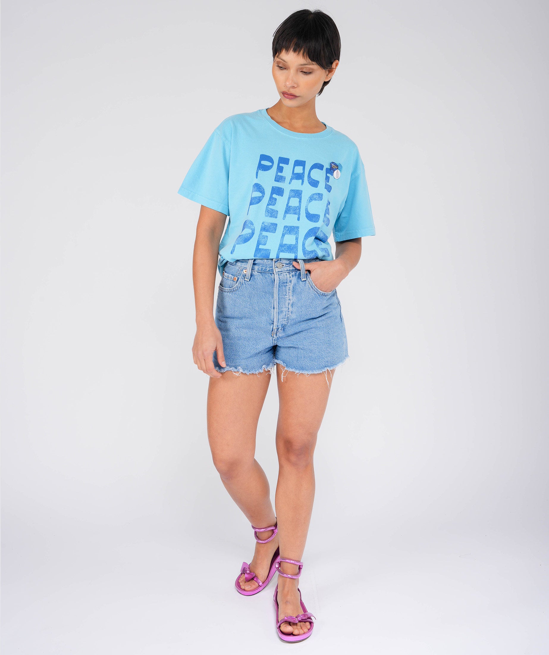 Tee shirt trucker pool blue "PASADENA"