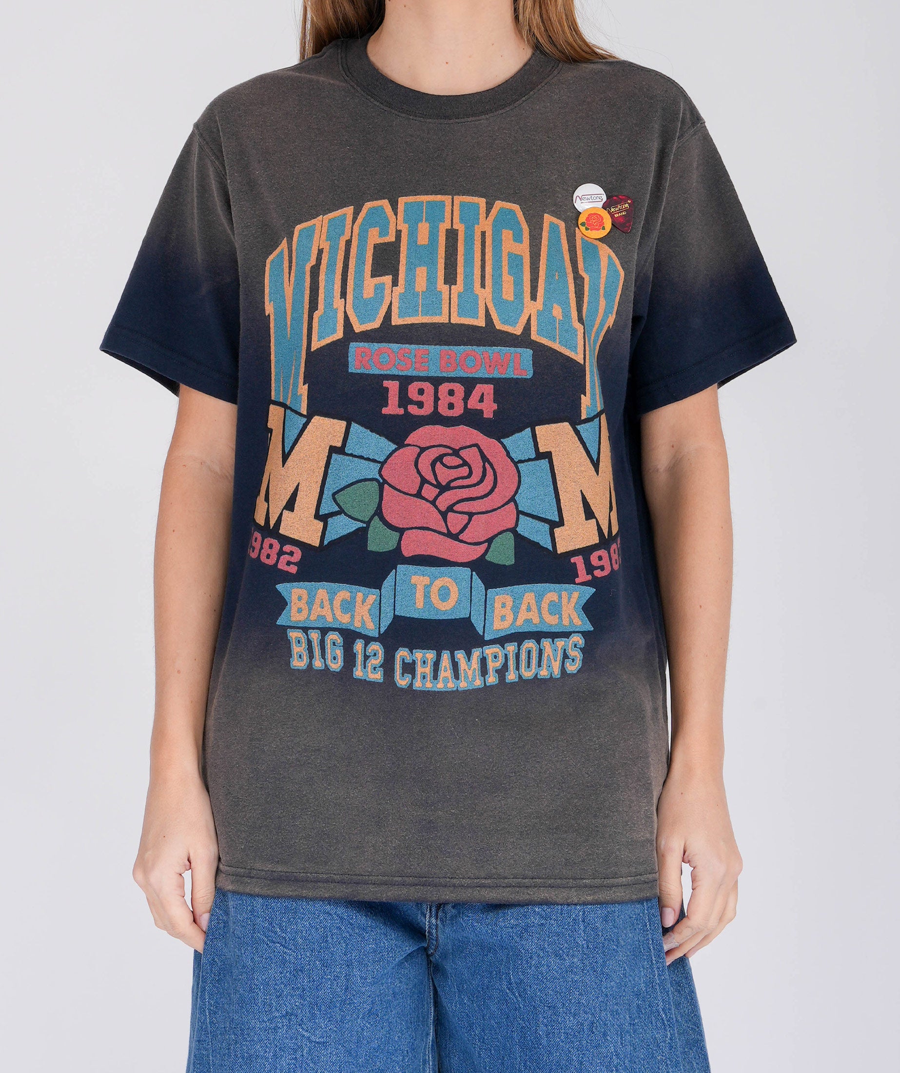 Vintage Blue "Rose" Trucker T -shirt