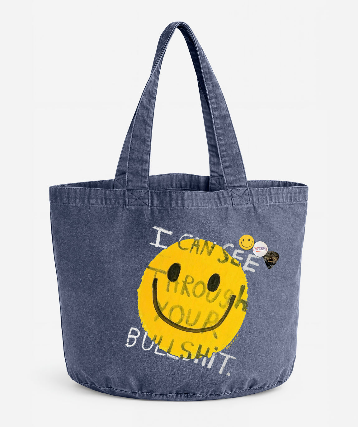 Sac cabas denim april "BULLSHIT"