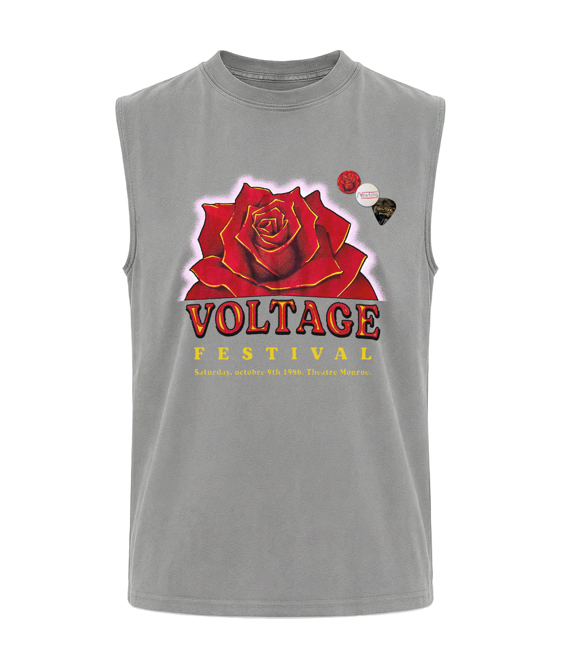 Tee shirt biker grey "VOLTAGE"